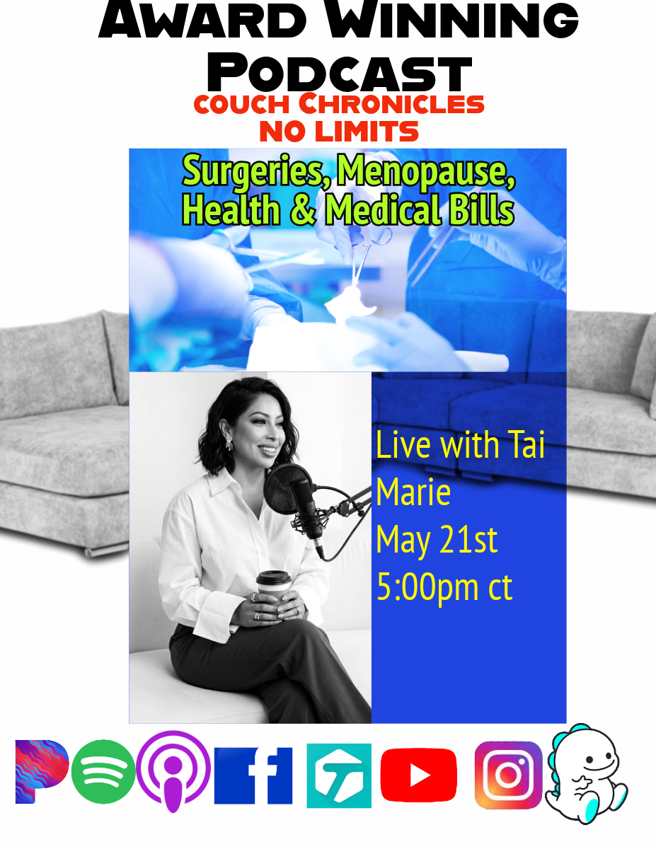 Menopause surgery health and more w/Tai Marie  Couch Chonicles No Limits episode artwork