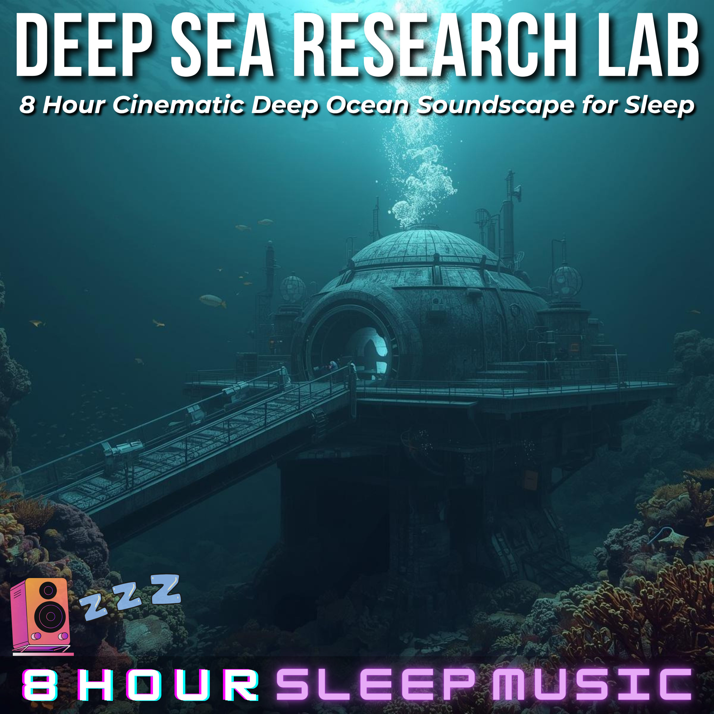 🤿 Deep Sea Research Lab | 8 Hour Cinematic Deep Ocean Soundscape for Peaceful Underwater Sleep 🫧