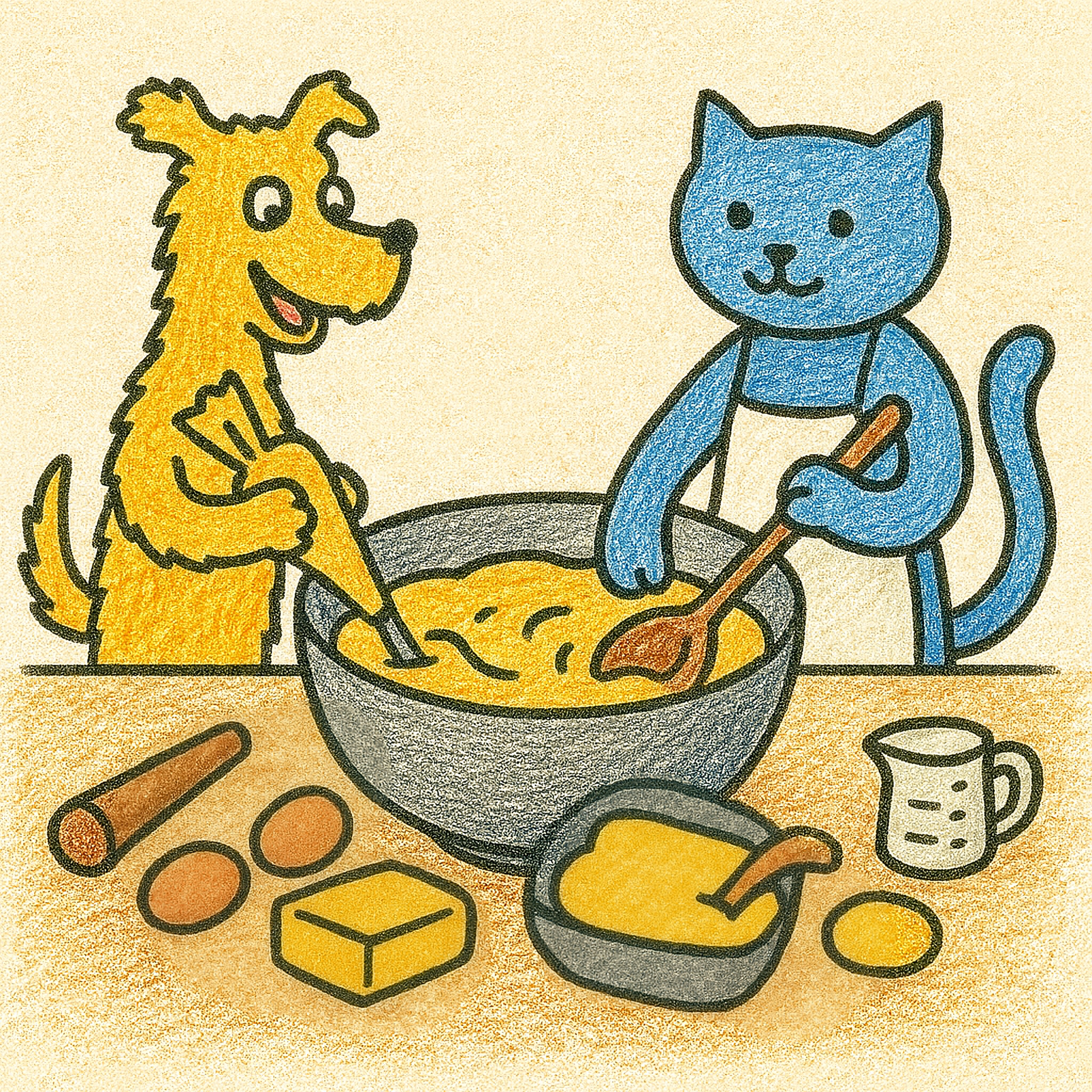 Doggo and Kitty Bake a Cake (Pre-Intermediate)