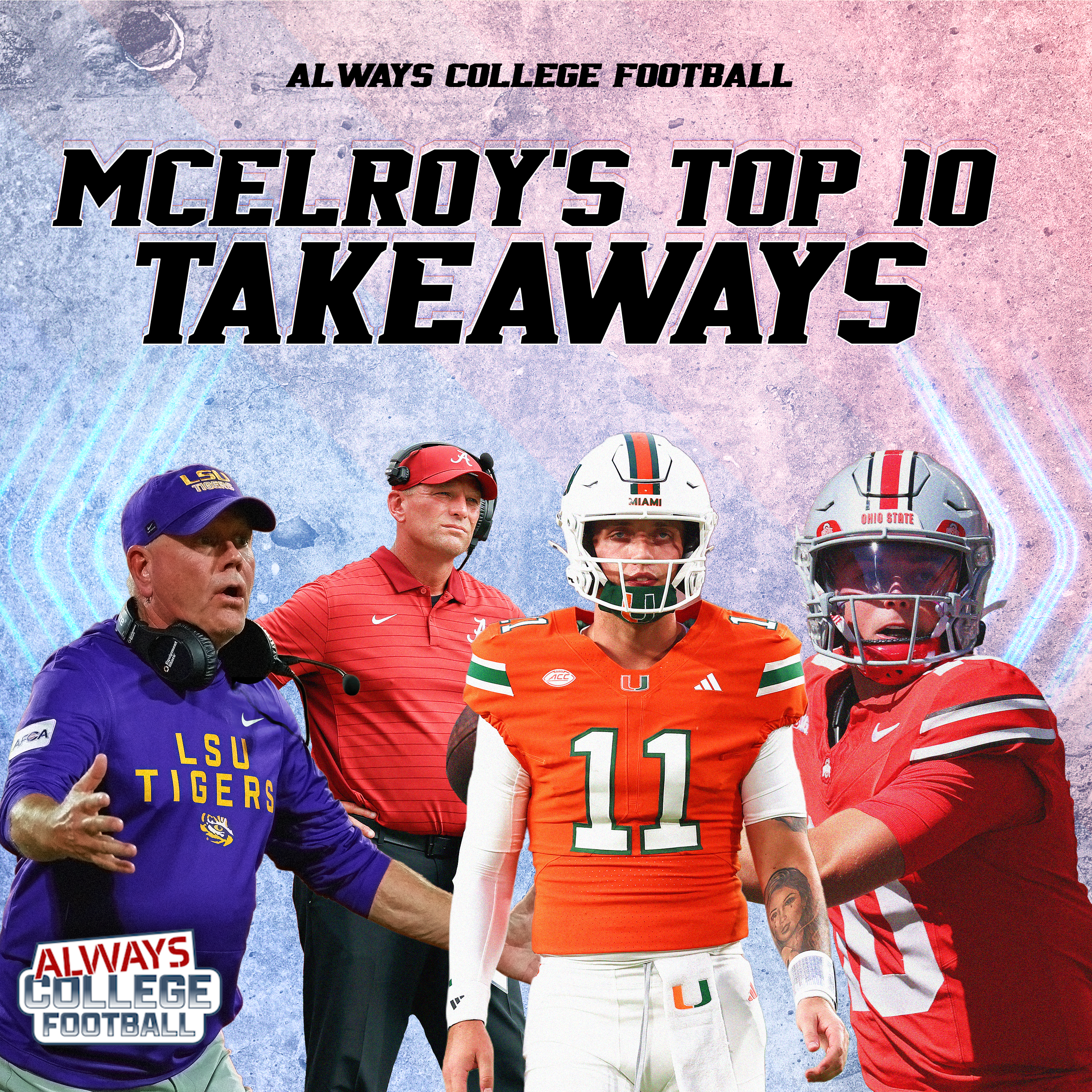 Always College Football: McElroy’s Top 10 Takeaways from Week 1