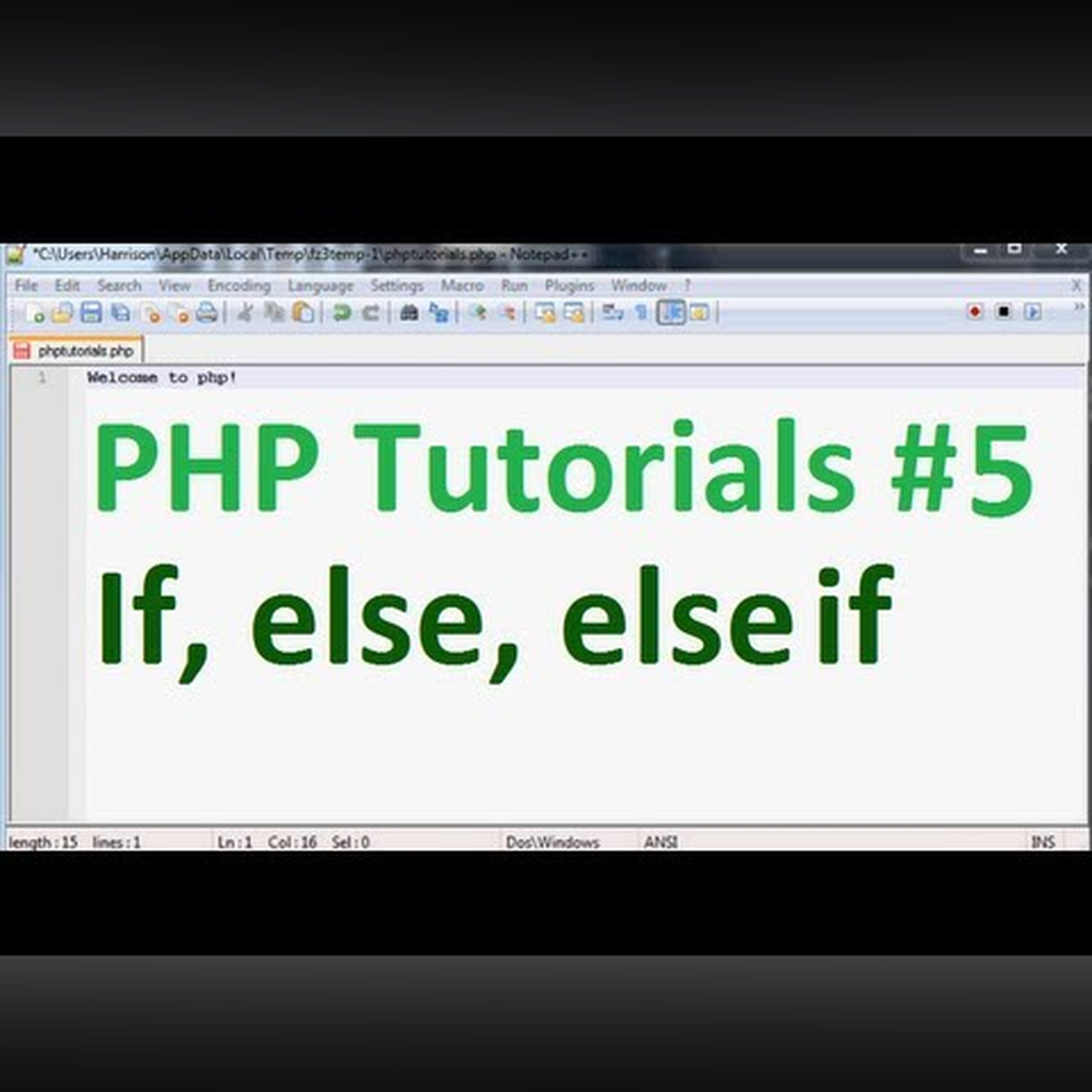 Basic PHP Tutorial 5: If else and else if conditional statements episode artwork
