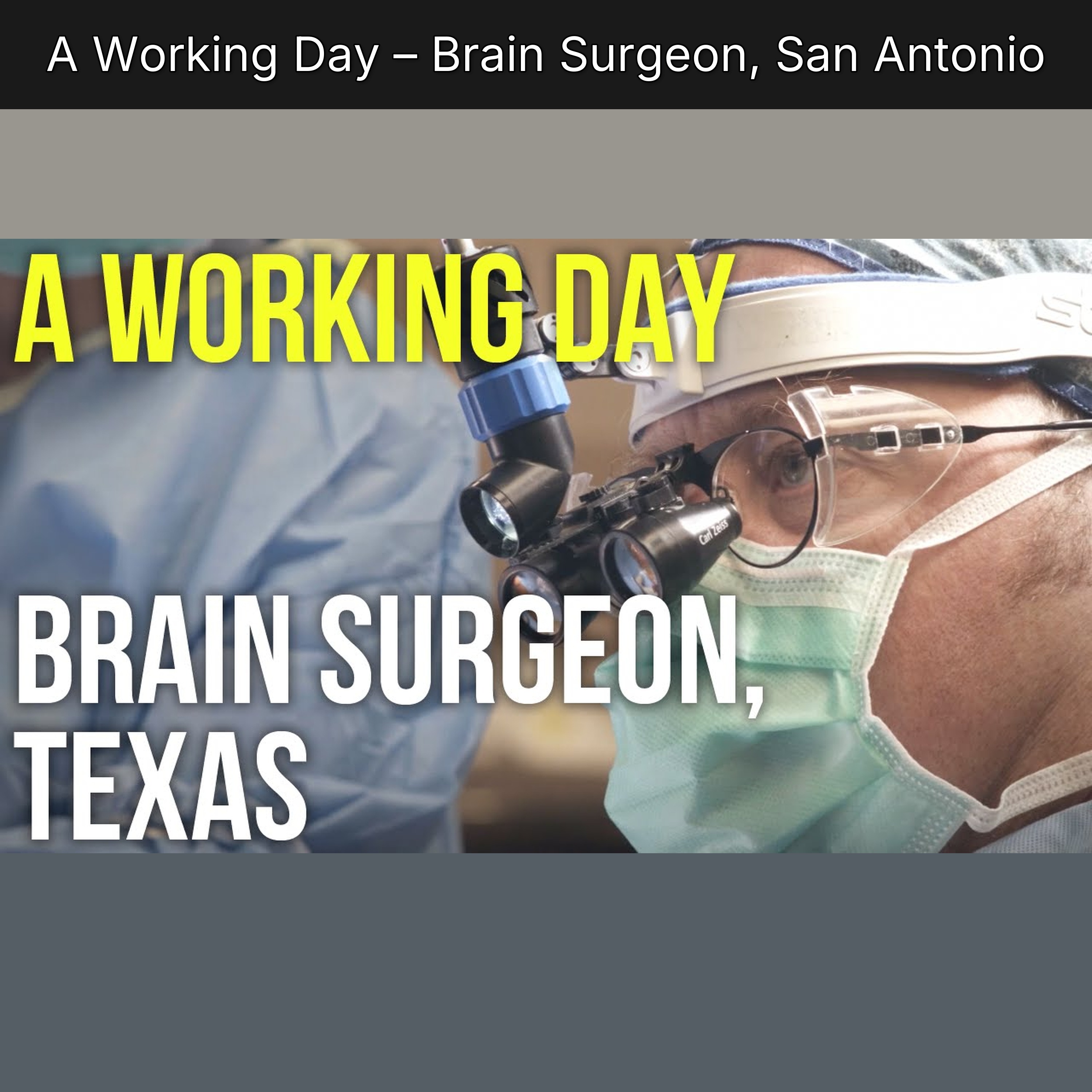 A Working Day – Brain Surgeon, San Antonio episode artwork