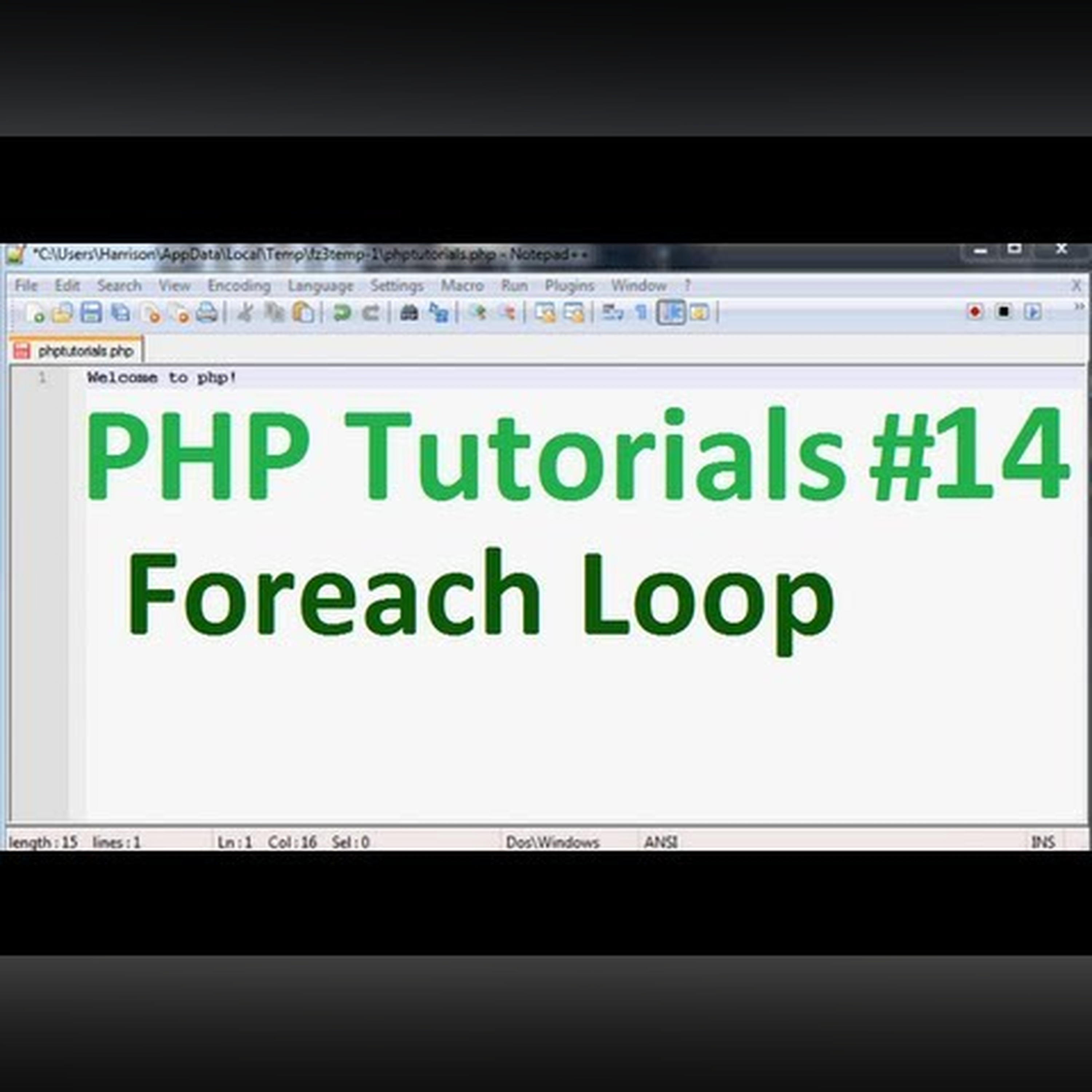 Basic PHP Tutorial 14: Foreach loop episode artwork