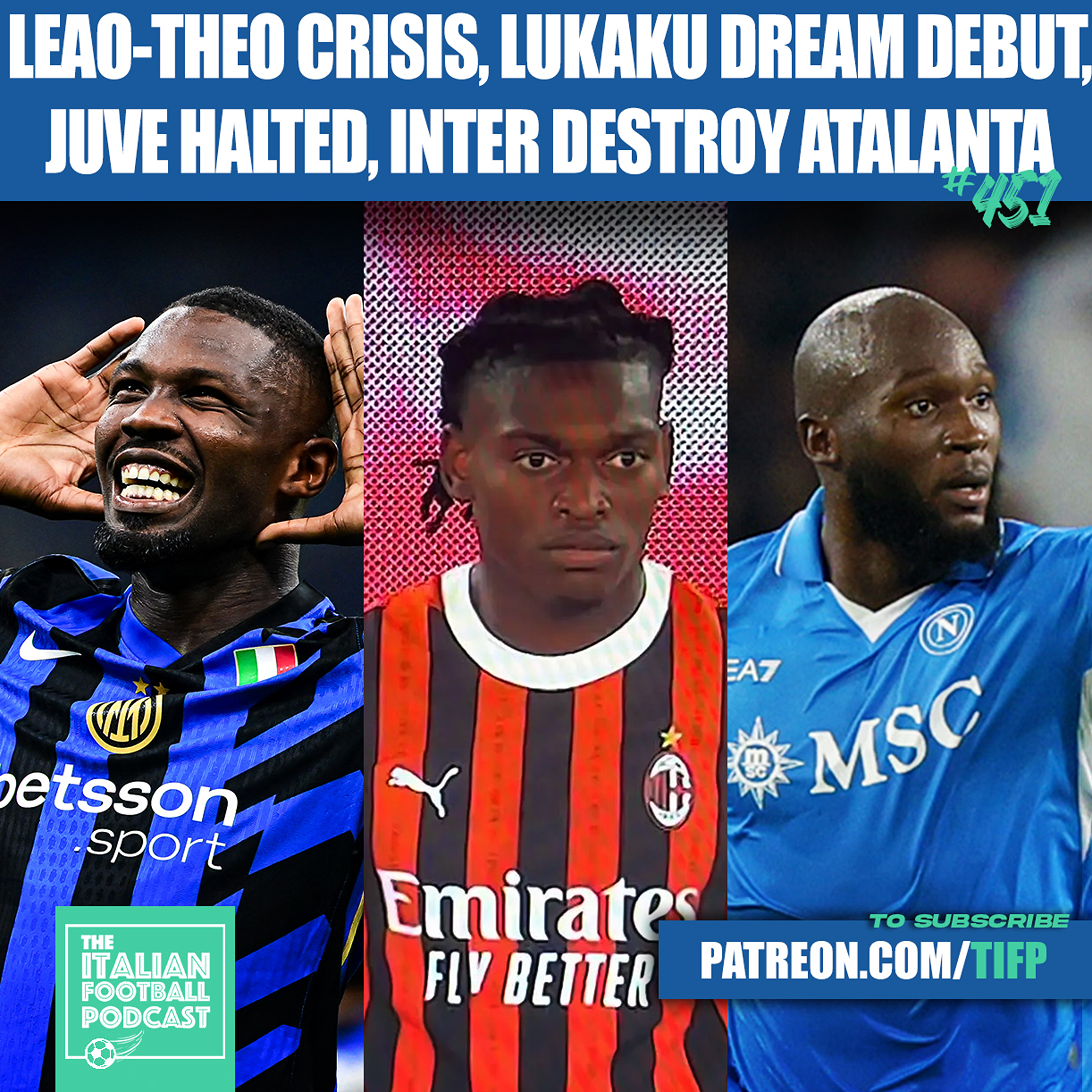 AC Milan Rafael Leao & Theo Crisis, Lukaku Napoli Dream Debut, Juve Halted By Roma, Inter Milan Destroy Atalanta & Much More (Ep. 451)