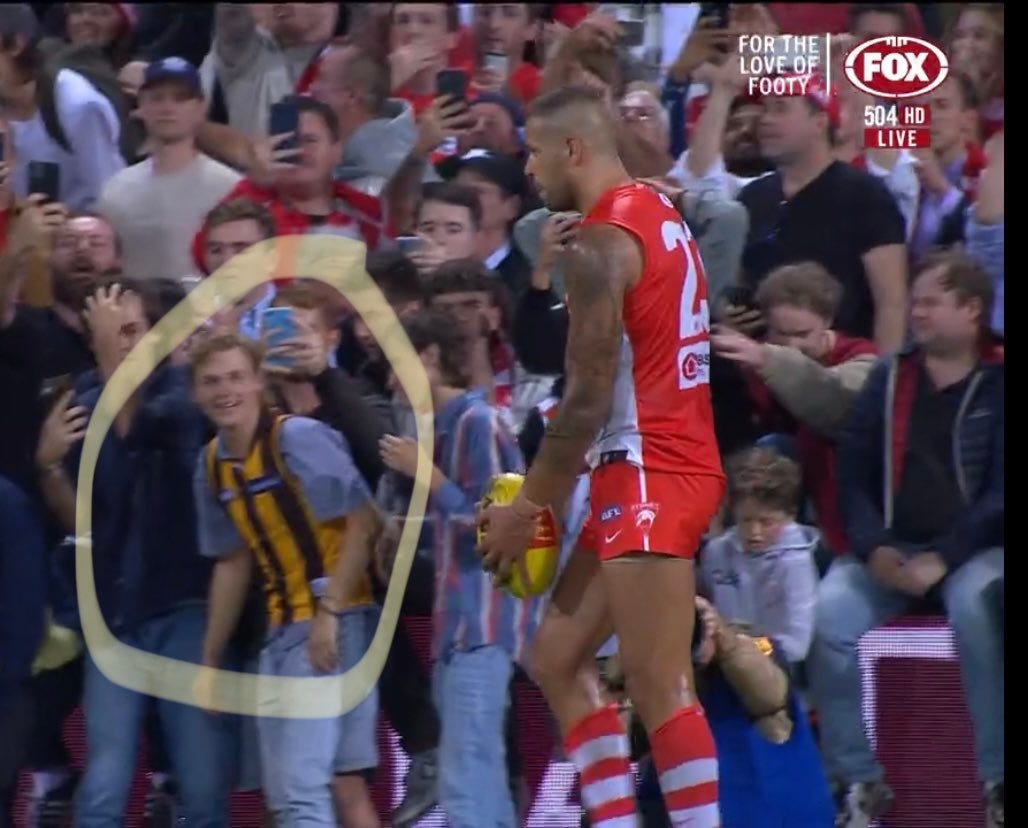We tracked down the mysterious Hawks fan from #Buddy1000 episode artwork