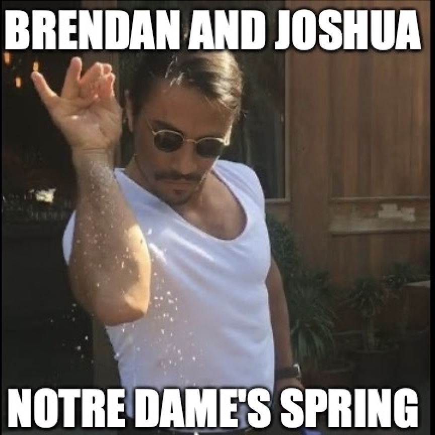 Sprinkling some salt on Notre Dame's spring football episode artwork