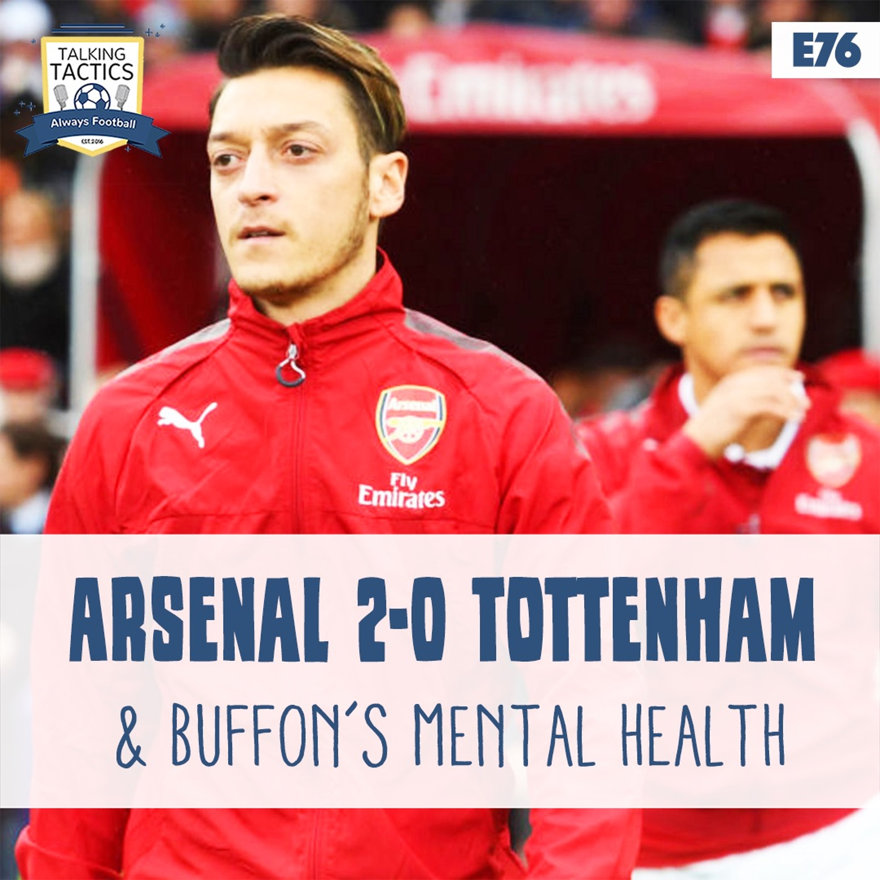 76 | Arsenal 2-0 Tottenham & Buffon's Mental Health episode artwork