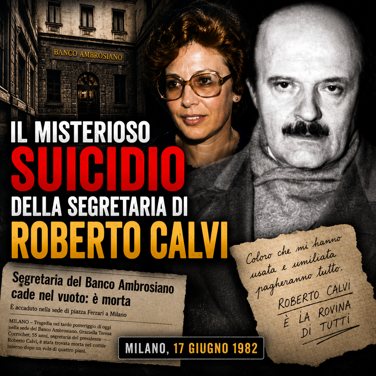 Il Misterioso Suicidio della Segretaria di Roberto Calvi