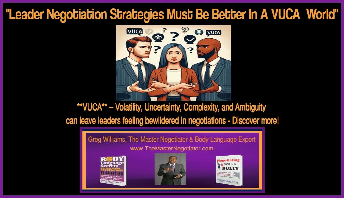 “Leader Stop VUCA This Is Easily A Better Way To Handle Negotiation”