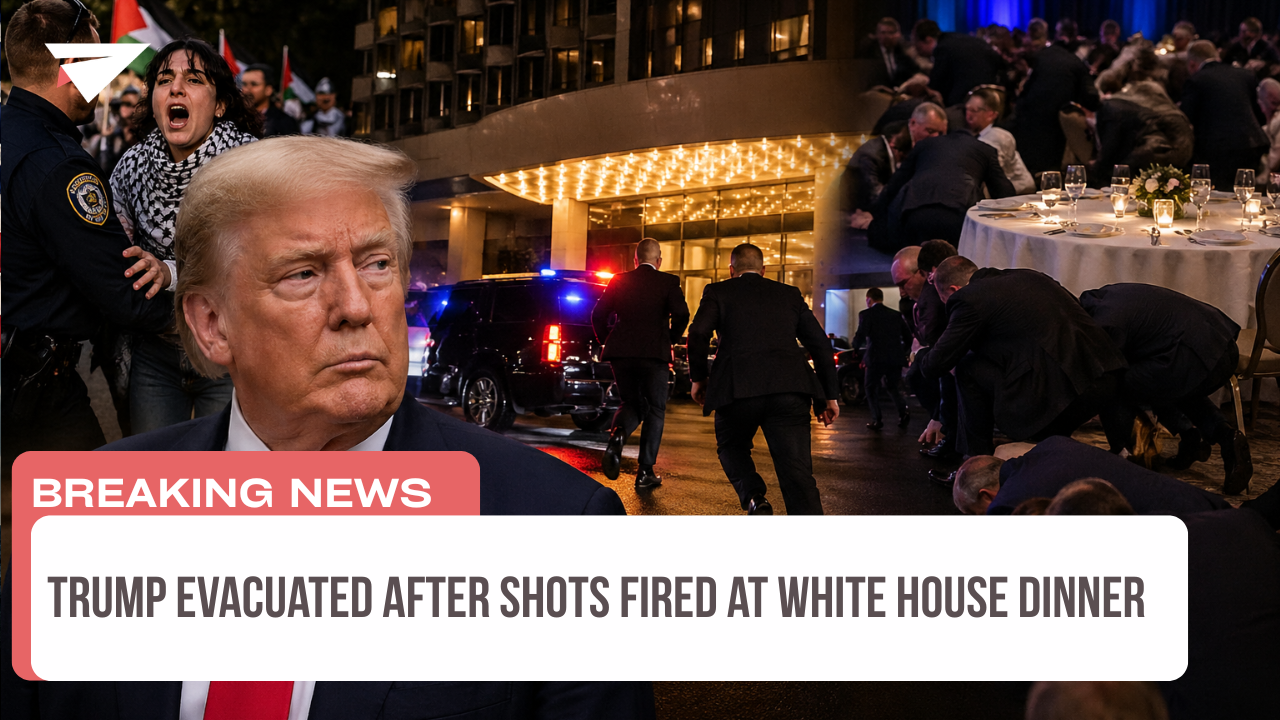 Trump evacuated after shots fired at White House dinner, Breaking News