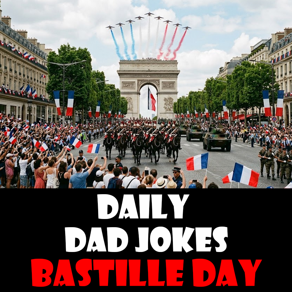 Bastille Day! 18 dad jokes to revolt over! 14 July 2026