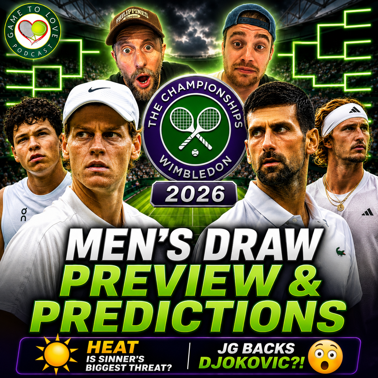 HEAT is Sinner's Biggest Threat? ☀️ JG Backs Djokovic?! 😲 Wimbledon 2026 Draw Preview & Predictions