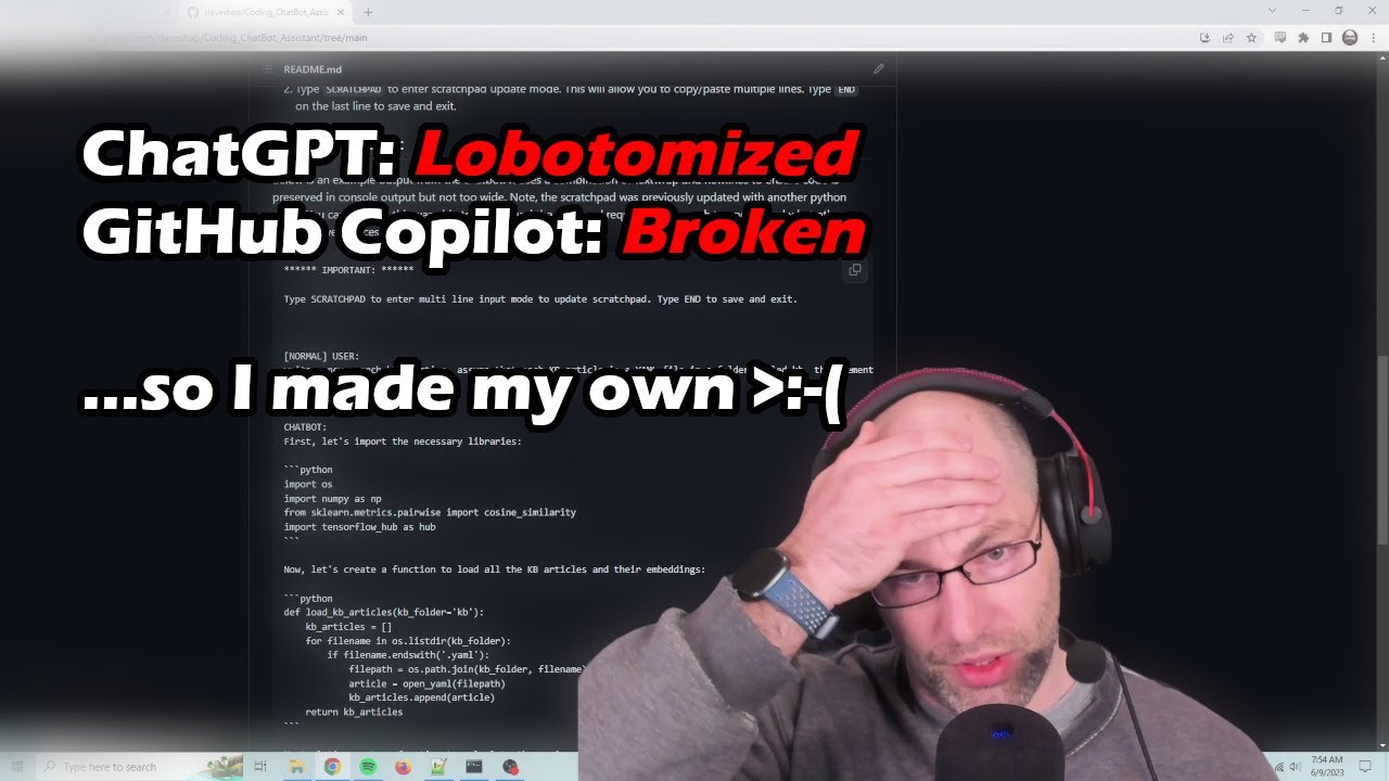 ChatGPT was lobotomized for coding and GitHub Copilot is broken... so I made my own! | Artificial Intelligence Masterclass