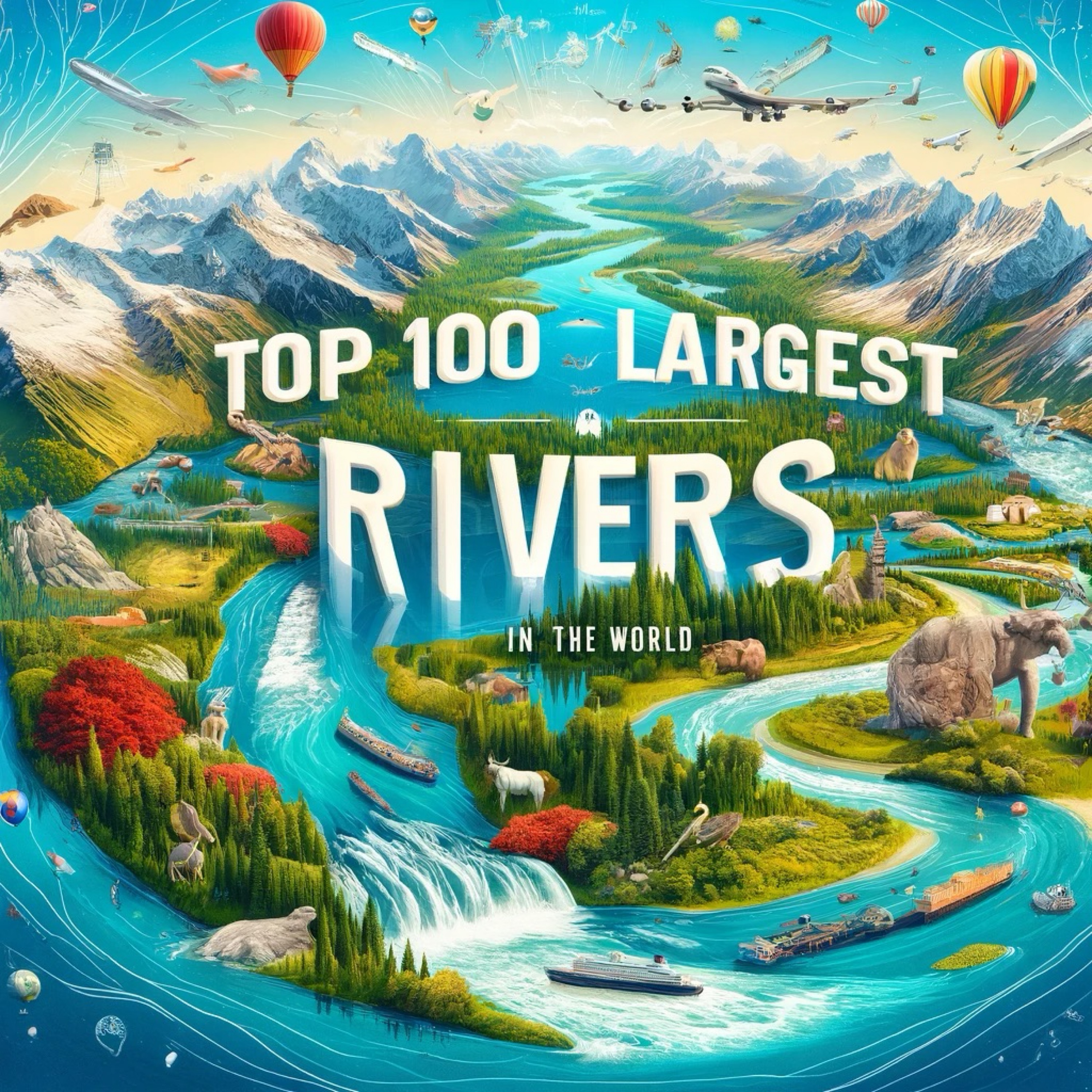 Top 100 Largest Rivers in the World