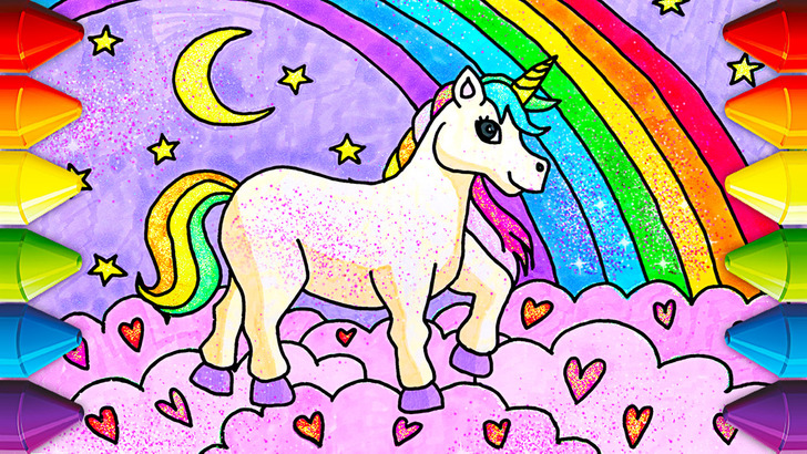 EASY! Learn How To Draw and Color Magical Glitter Unicorn