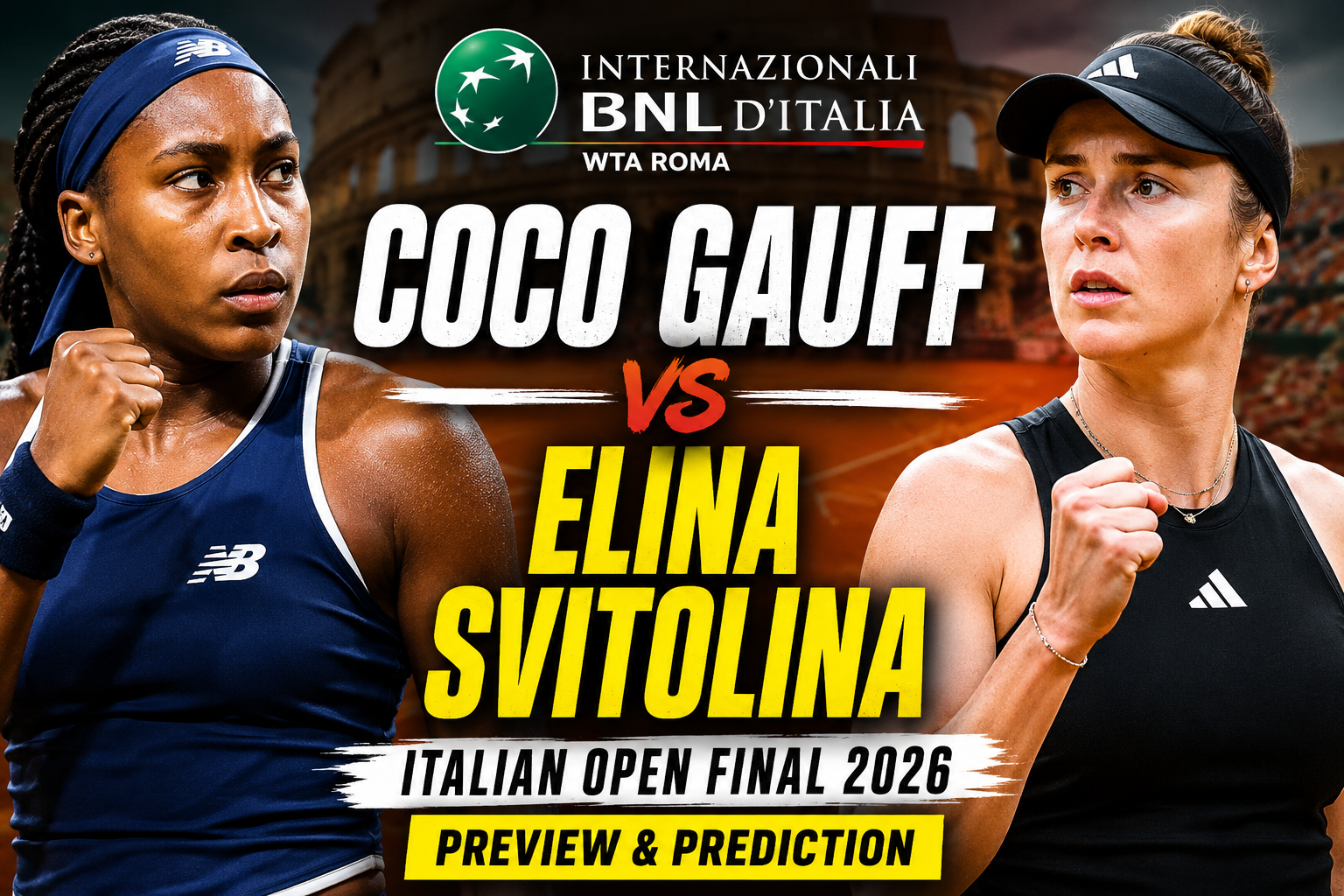 Coco Gauff vs Elina Svitolina | Italian Open Final 2026 | WTA Rome | Preview & Prediction episode artwork