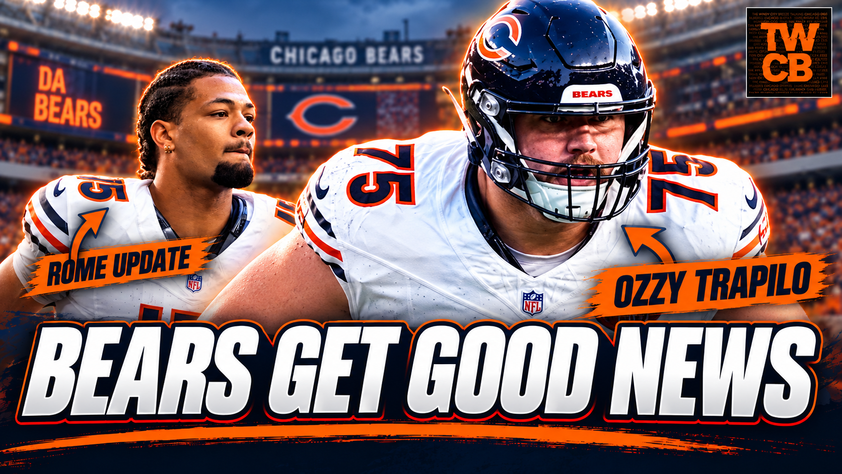 Chicago Bears Get ENCOURAGING Ozzy Trapilo News + Rome Odunze Injury Update episode artwork