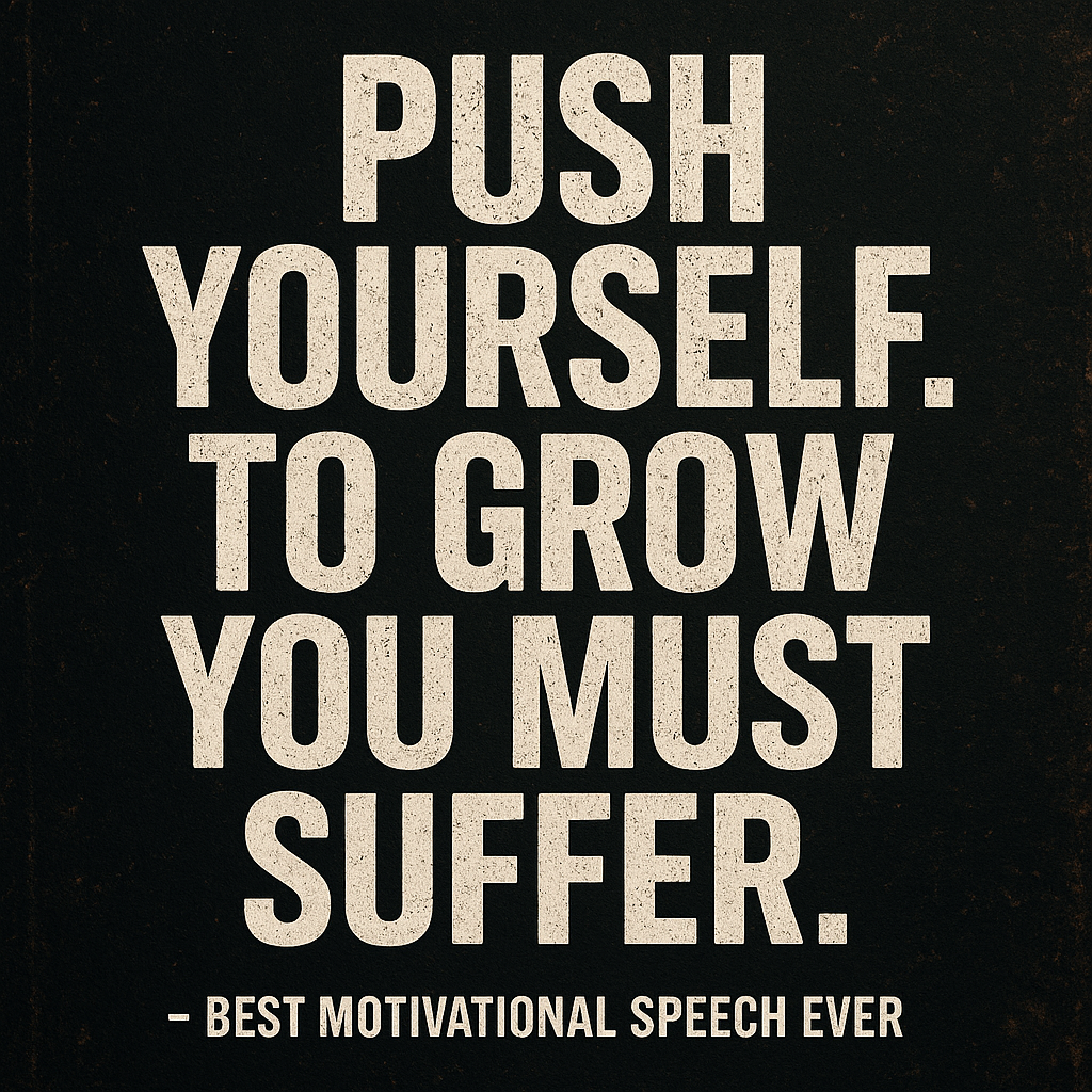 PUSH YOURSELF. TO GROW YOU MUST SUFFER. – Best Motivational Speech Ever
