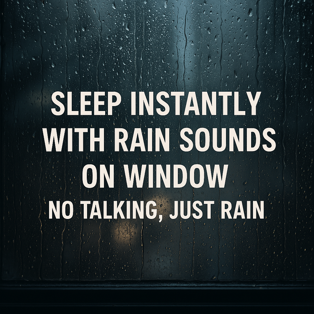 Sleep Instantly with Rain Sounds on Window – No Talking, Just Rain