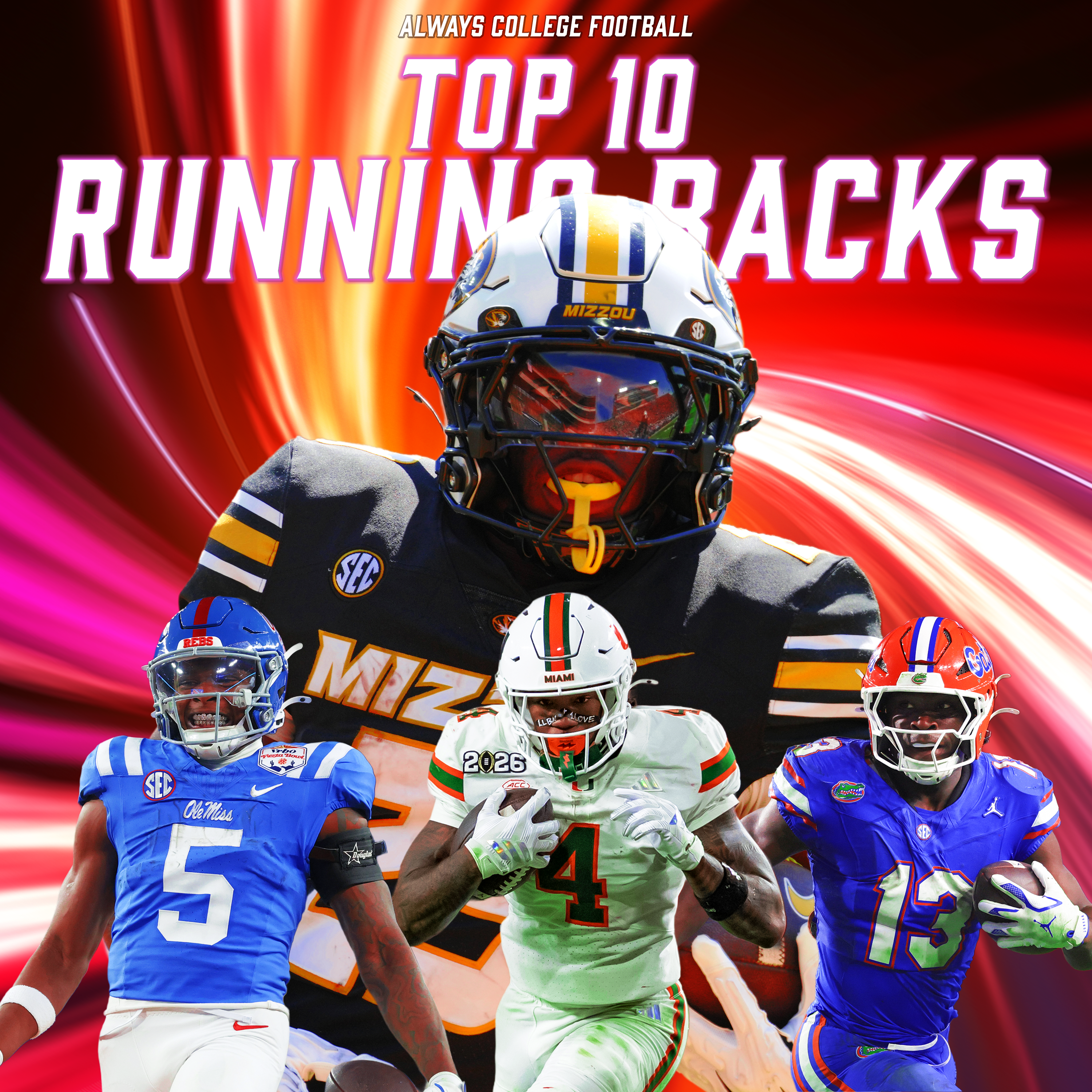 Always College Football: Top 10 Running Backs heading into 2026!