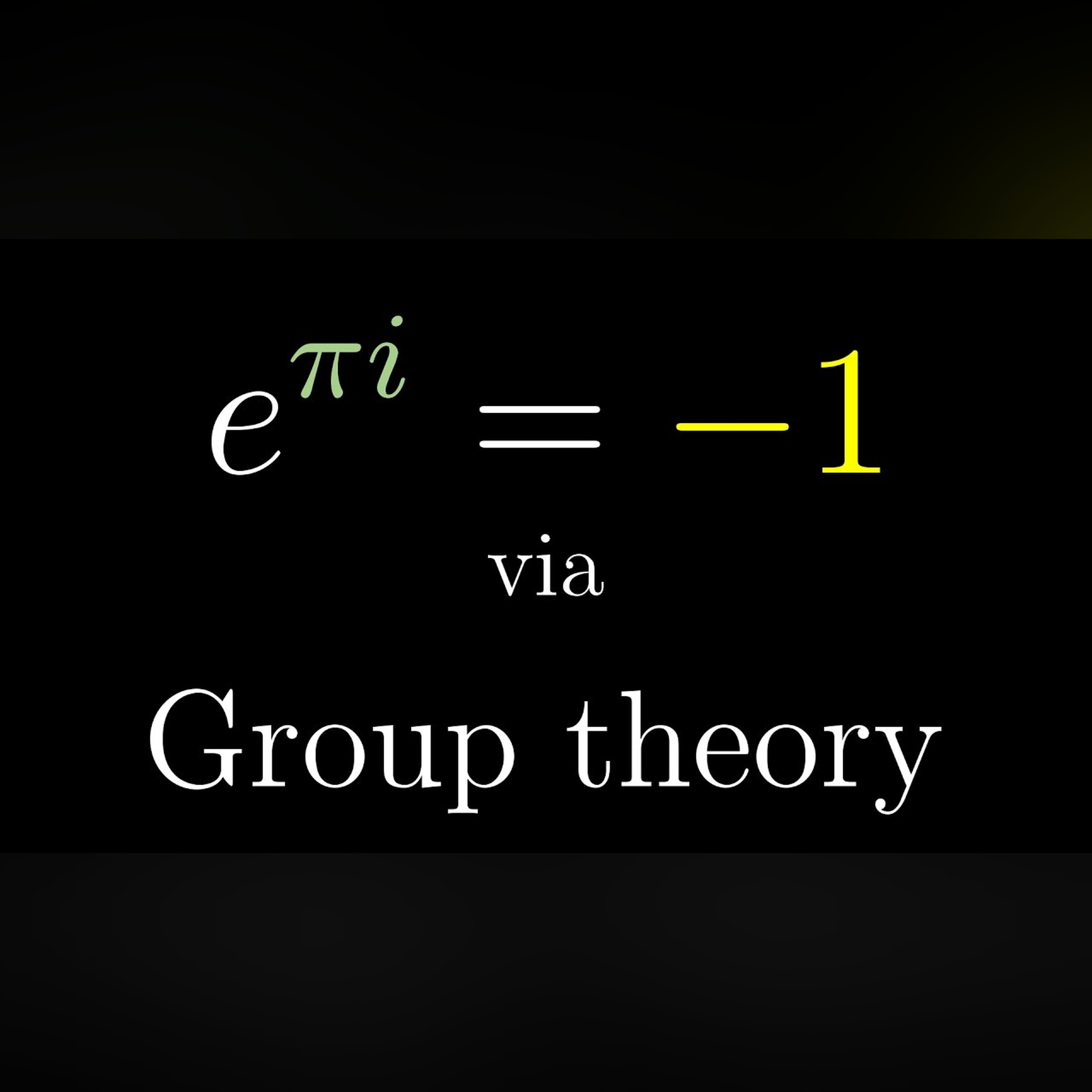 Euler's formula with introductory group theory