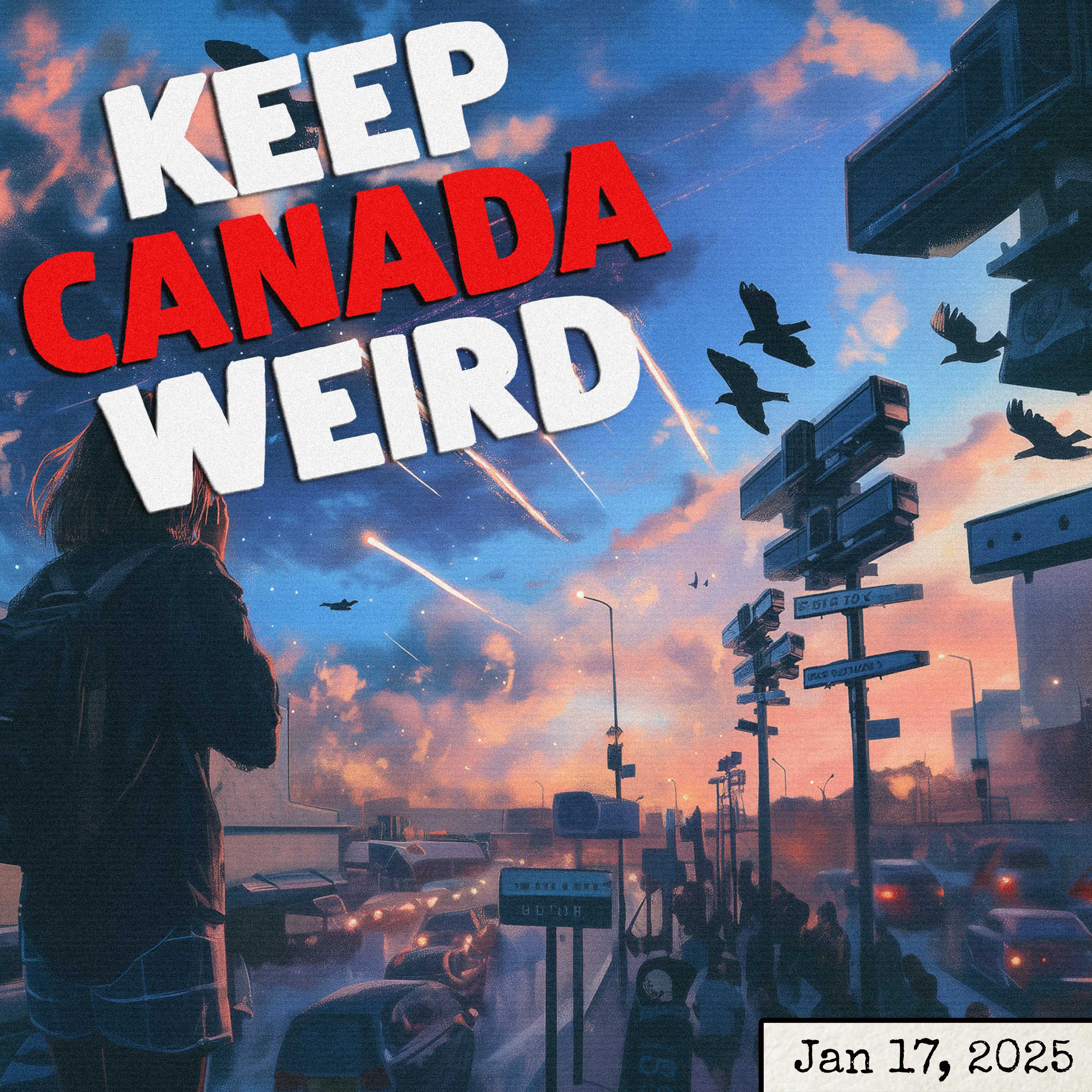 147 - Jan 17, 2025 - traffic cameras, meteorites, bird feeding, and apologies episode artwork