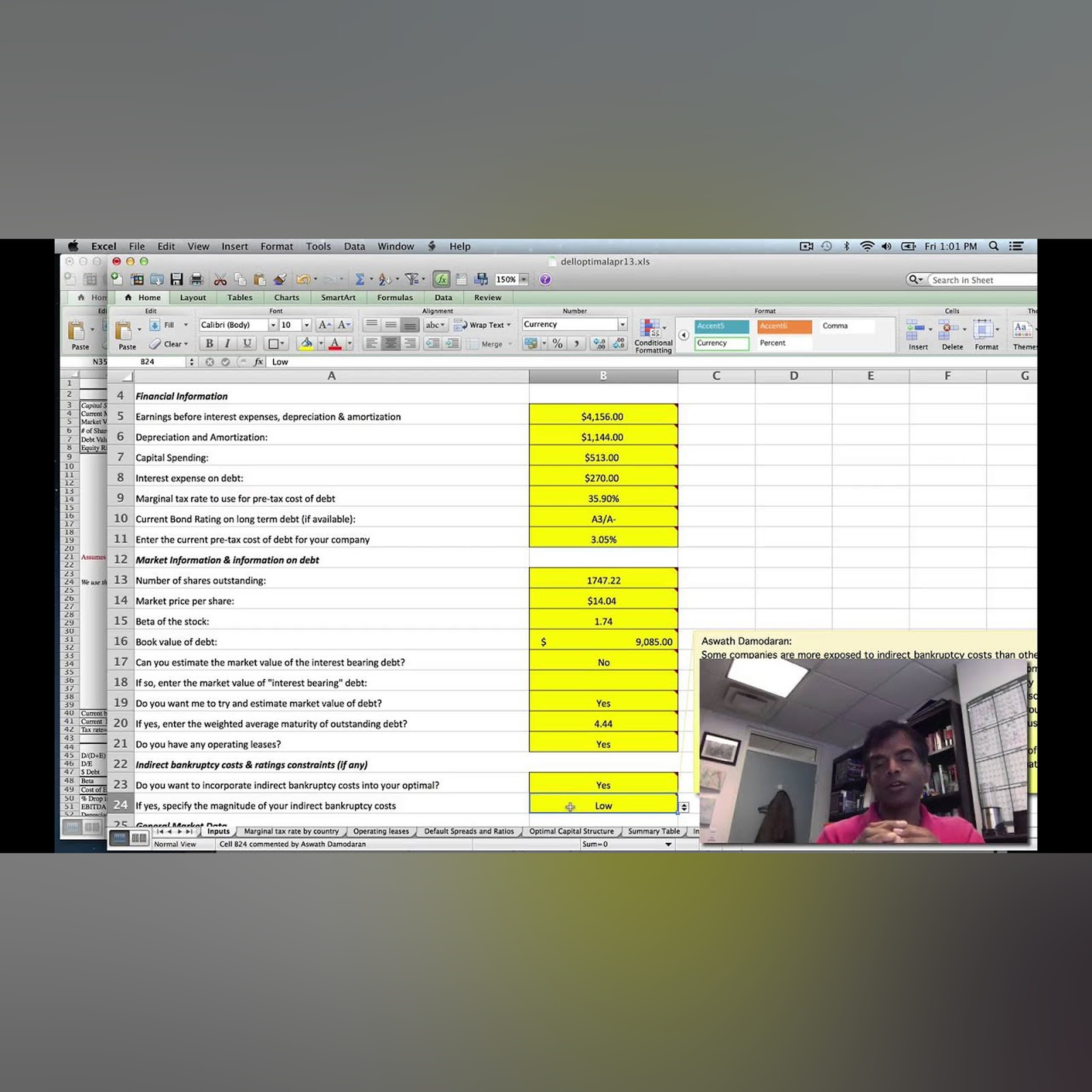 In Practice Webcast #10: Estimating an Optimal Debt Ratio