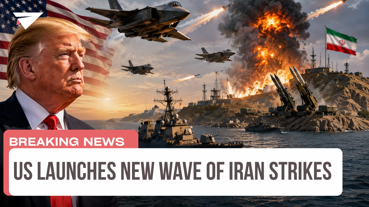 US Launches New Wave of Iran Strikes, Breaking News episode artwork