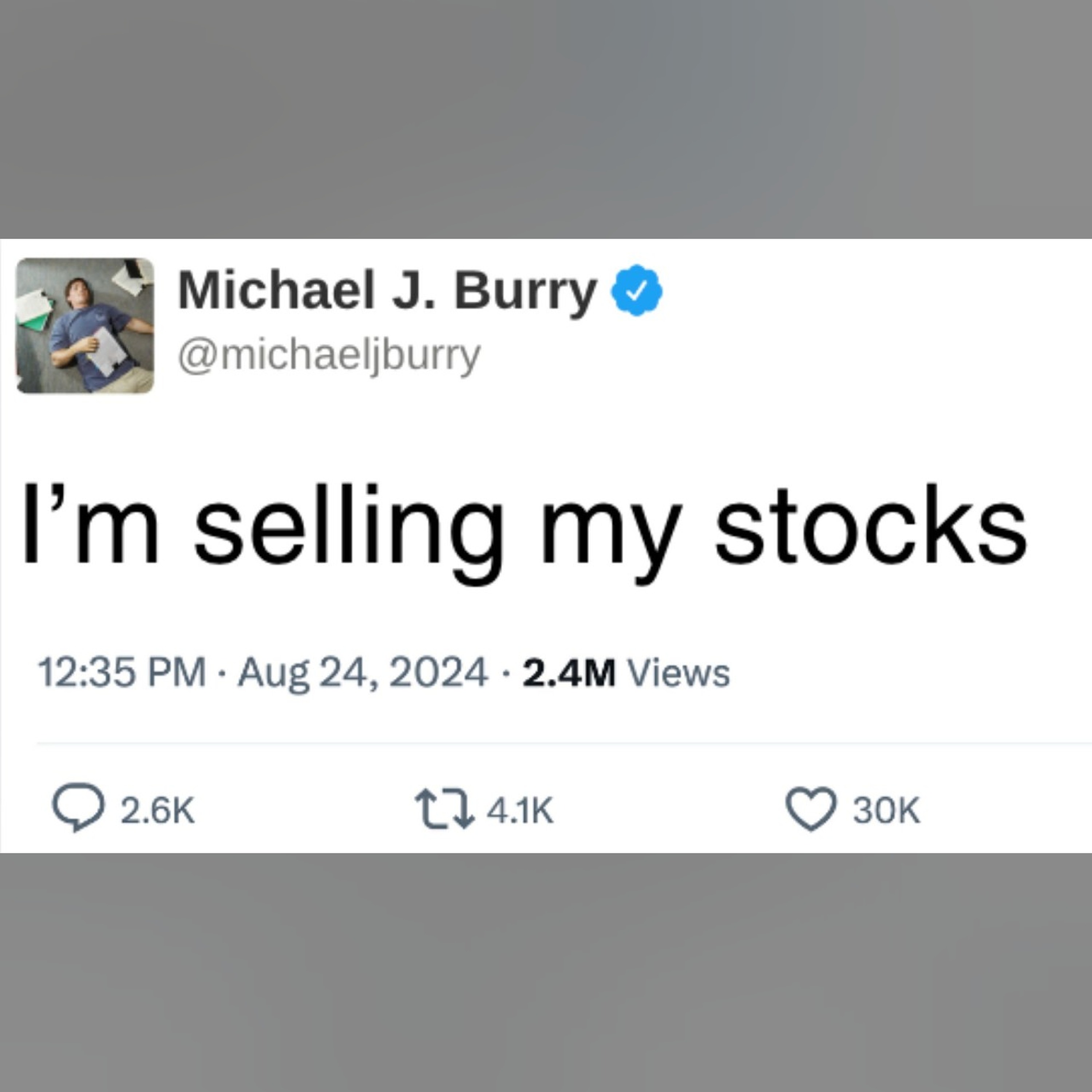 Michael Burry Just Sold Half His Stock Portfolio