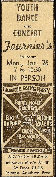 WINTER DANCE PARTY: JANUARY 26, 1959
