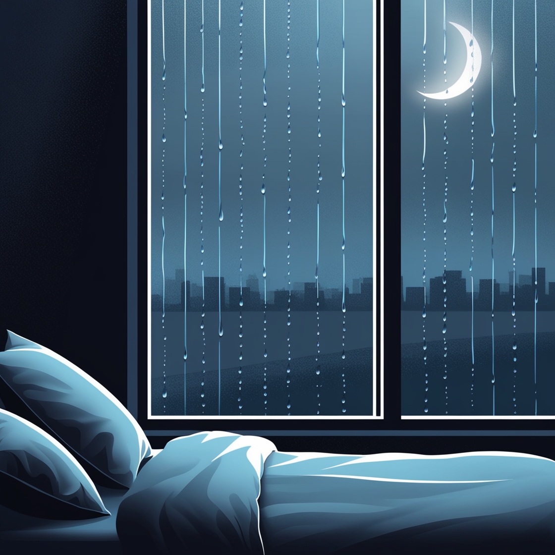 8 Hours of Gentle Night Rain, Rain Sounds for Sleeping - to Beat insomnia, Relax, Study