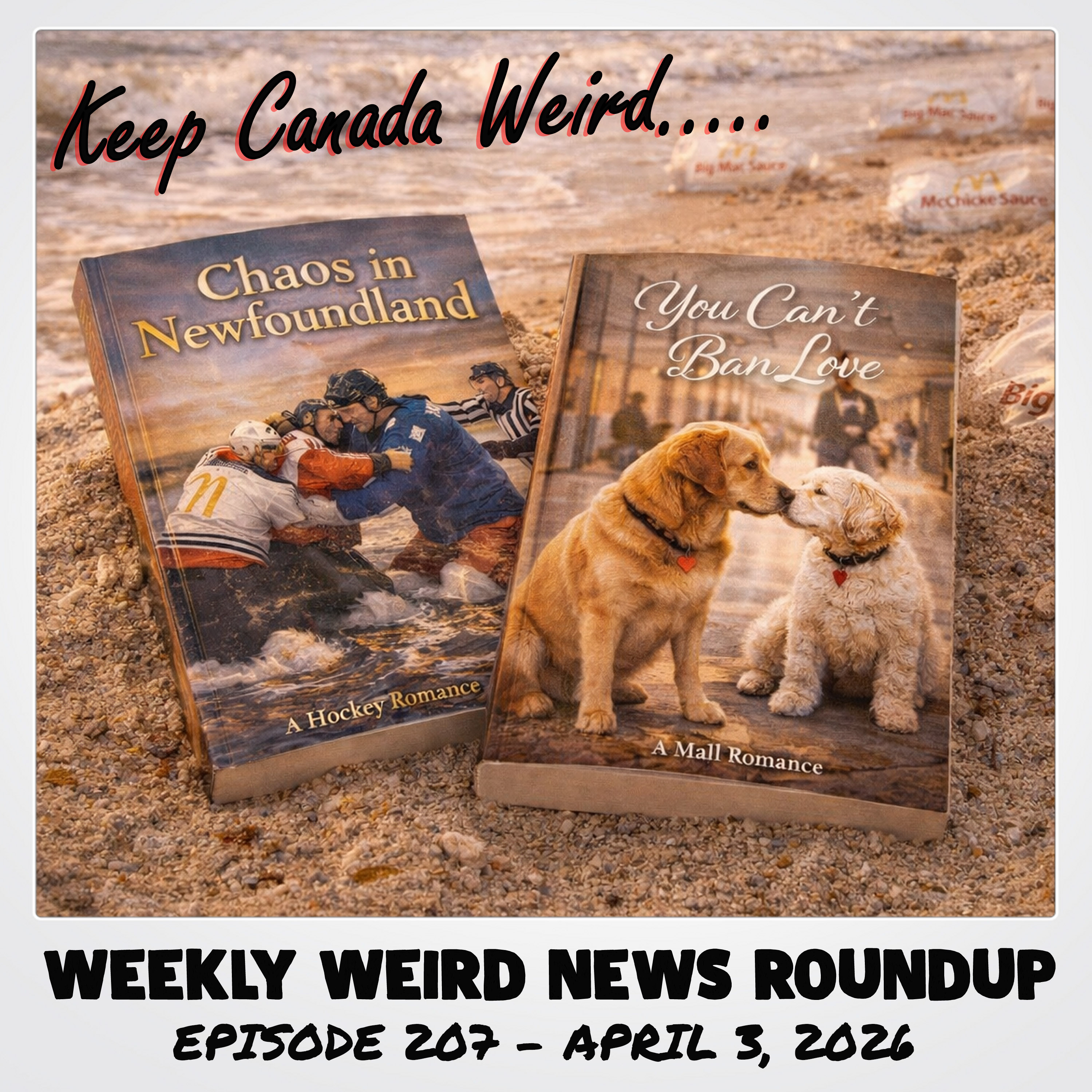 KEEP CANADA WEIRD - 207 - 2026/04/03 - Spicy novels, big mac sauce bags, banning dogs, and hockey Chaos