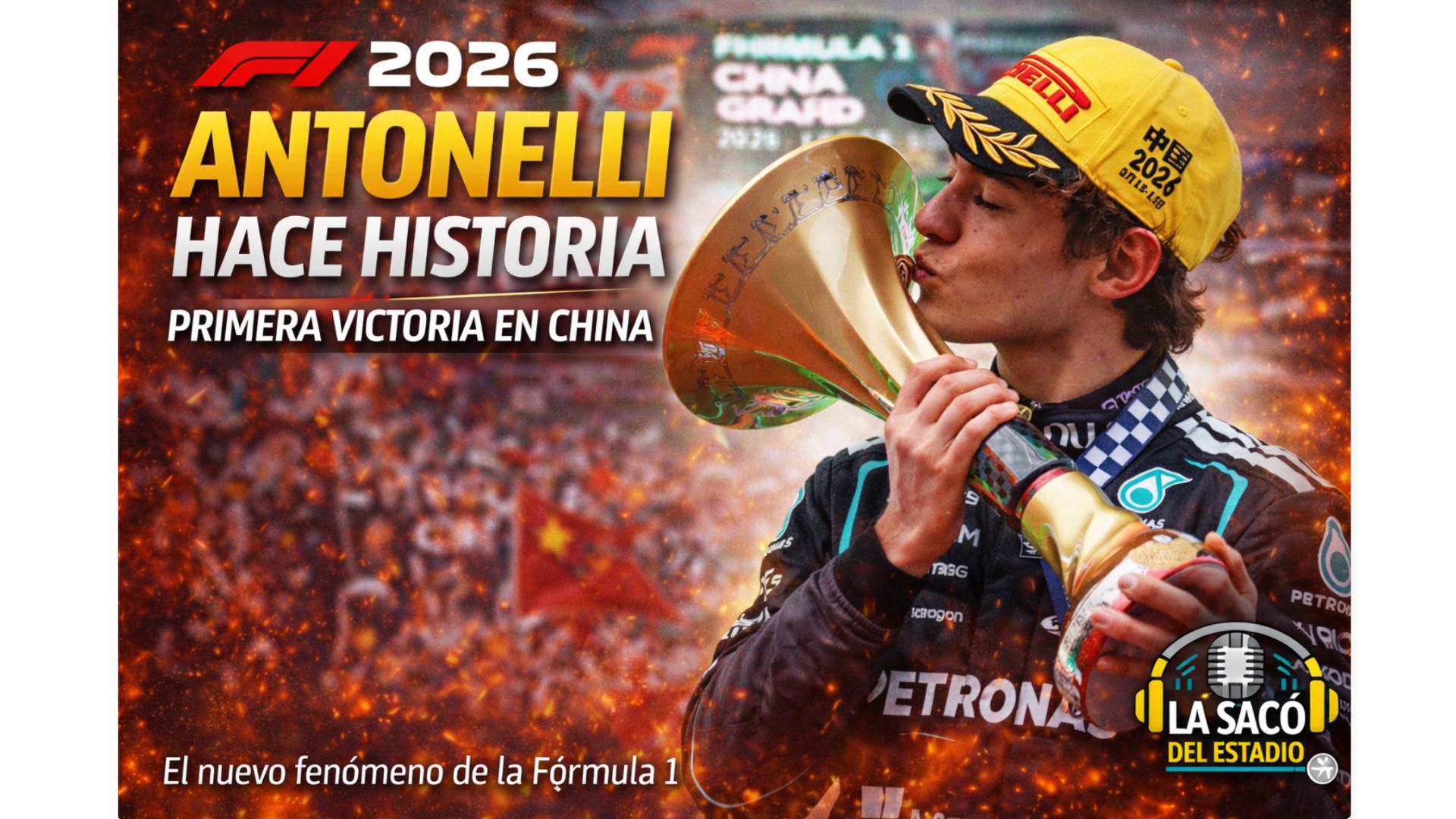 Joven italiano 🇮🇹 Kimi Antonelli gana su primer GP en China 🏎️ episode artwork