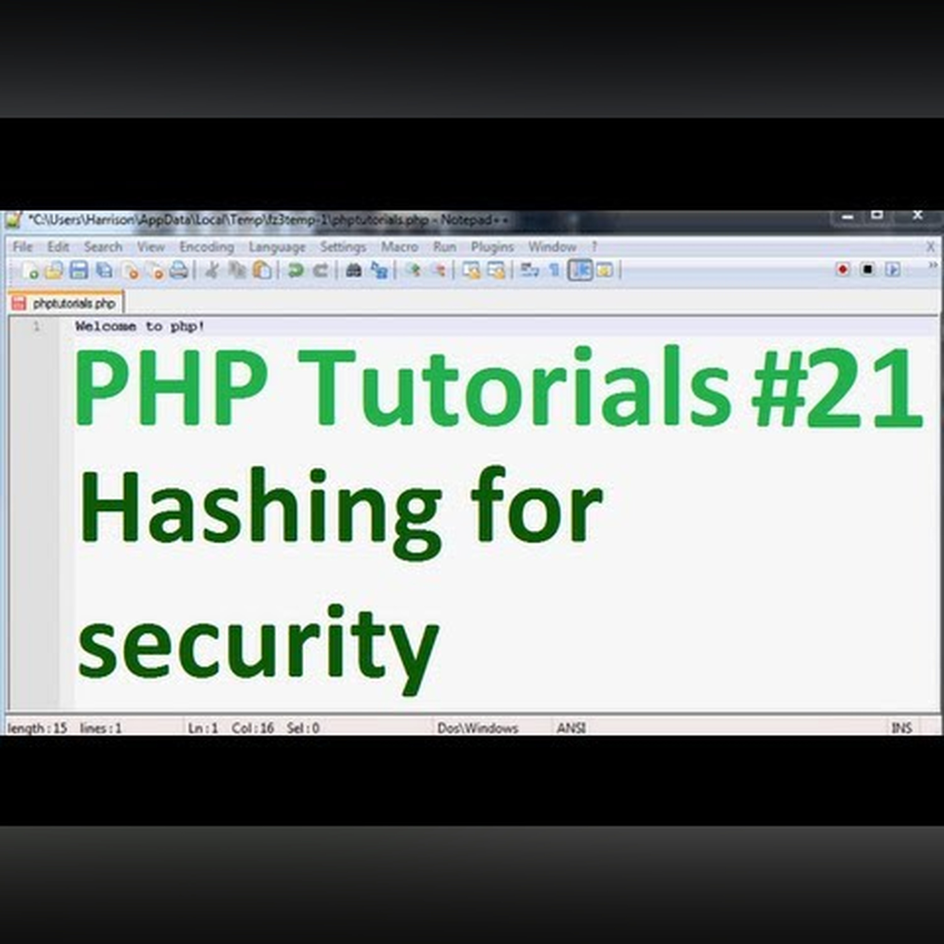 Basic PHP Programming Tutorial 21: MD5 Hashing For Security episode artwork