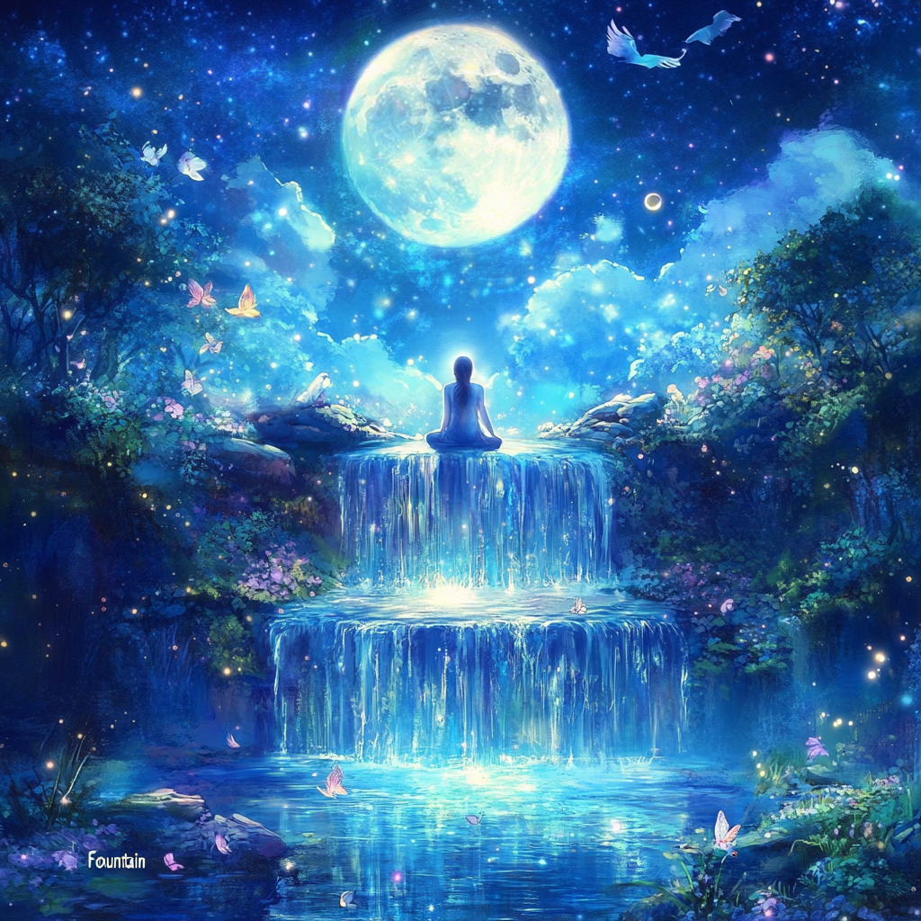 Guided Sleep Meditation, Detach from Overthinking Sleep Meditation "Fountain" with Sleep Music