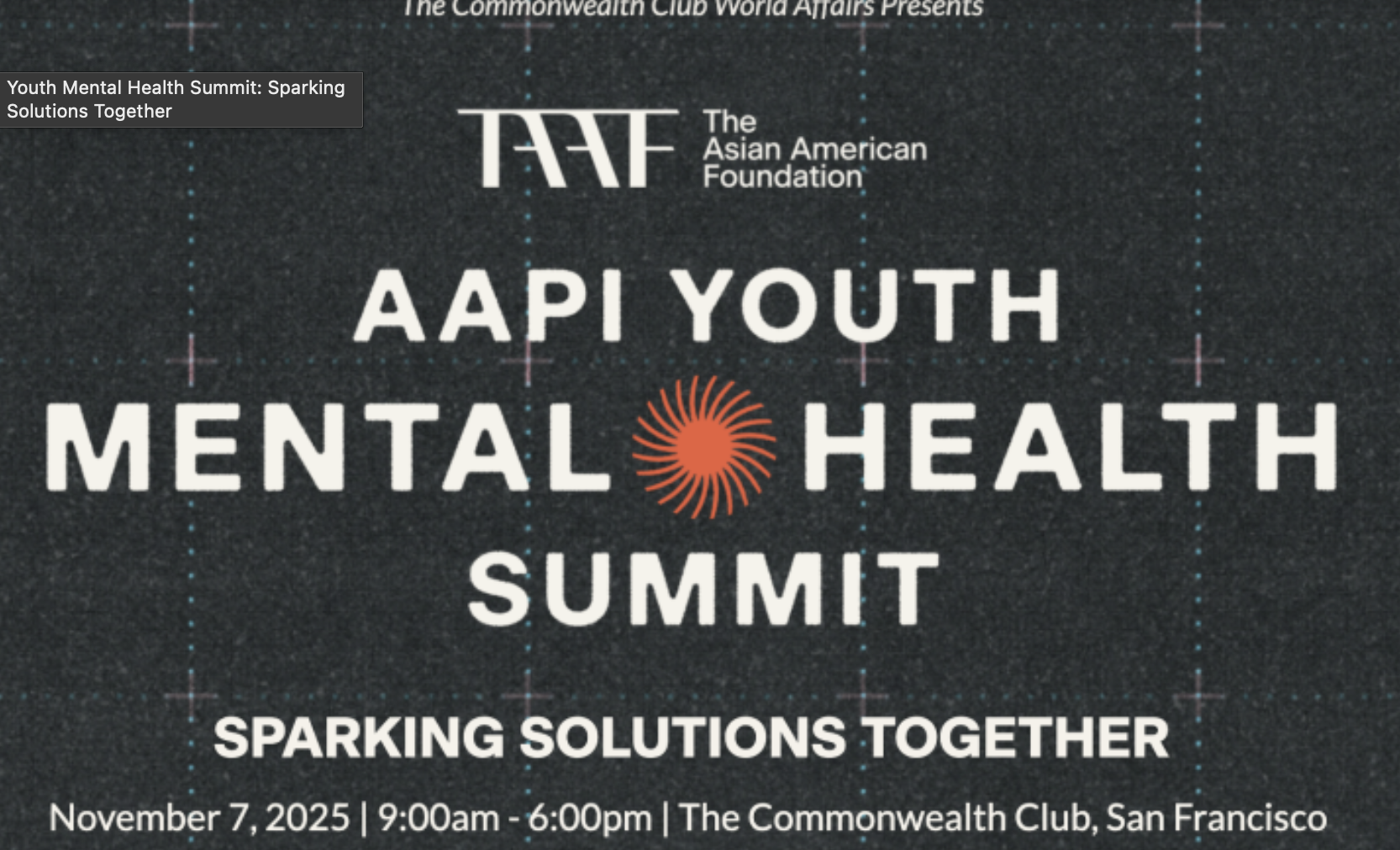 Youth Mental Health Summit: Sparking Solutions Together