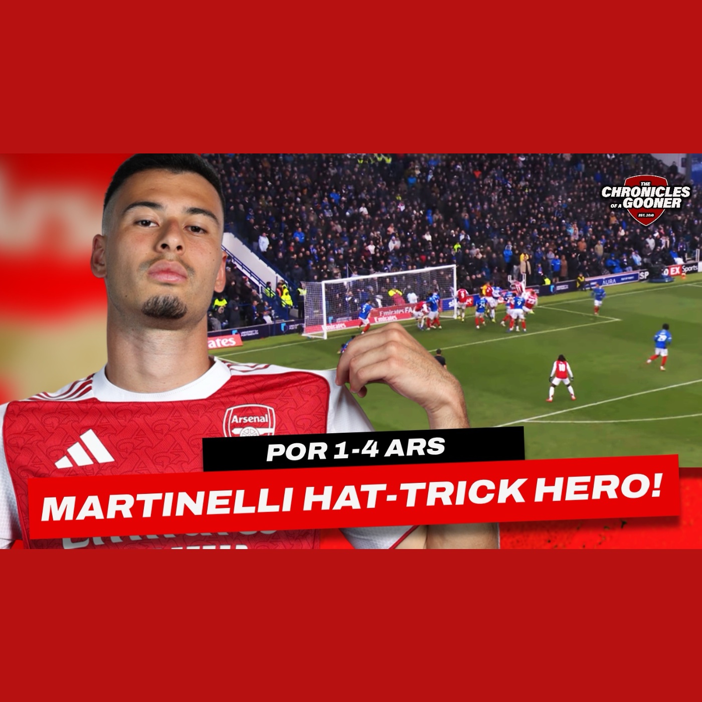 Portsmouth 1-4 Arsenal: Martinelli hat-trick fires the Gunners through!