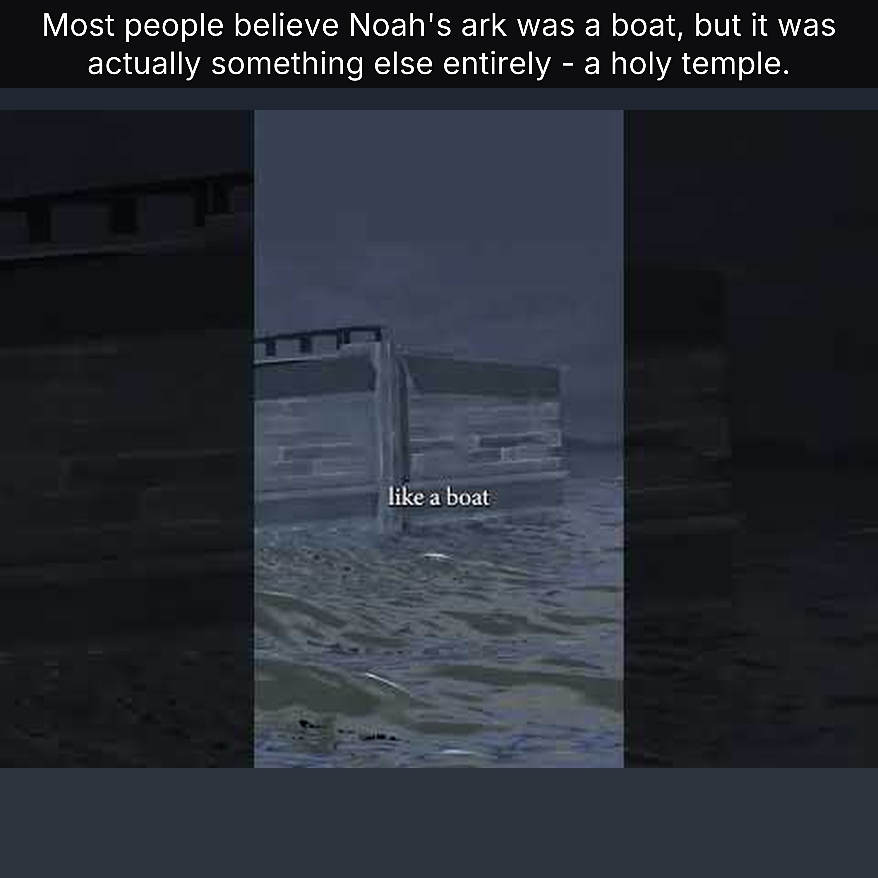 Most people believe Noah's ark was a boat, but it was actually something else entirely - a holy temple. episode artwork