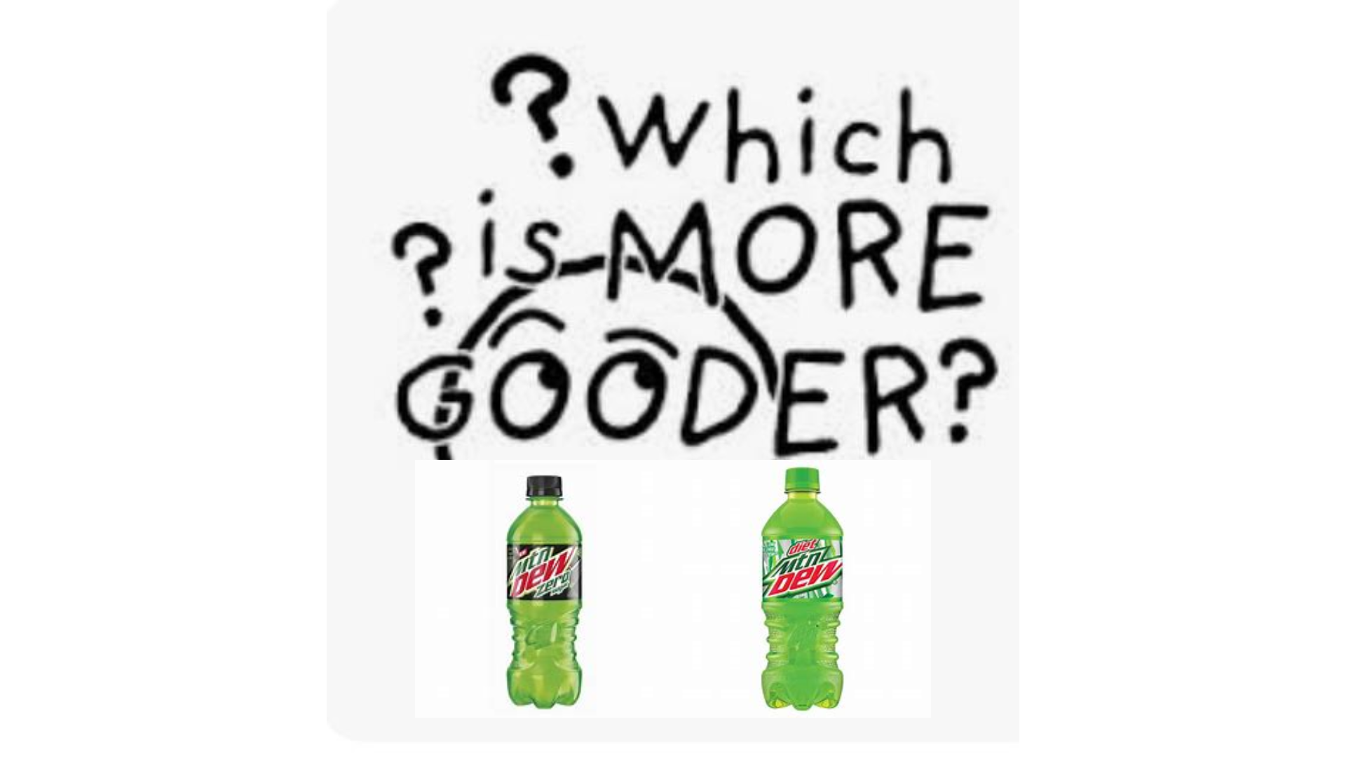 Diet Mt. Dew Vs. Mt. Dew Zero