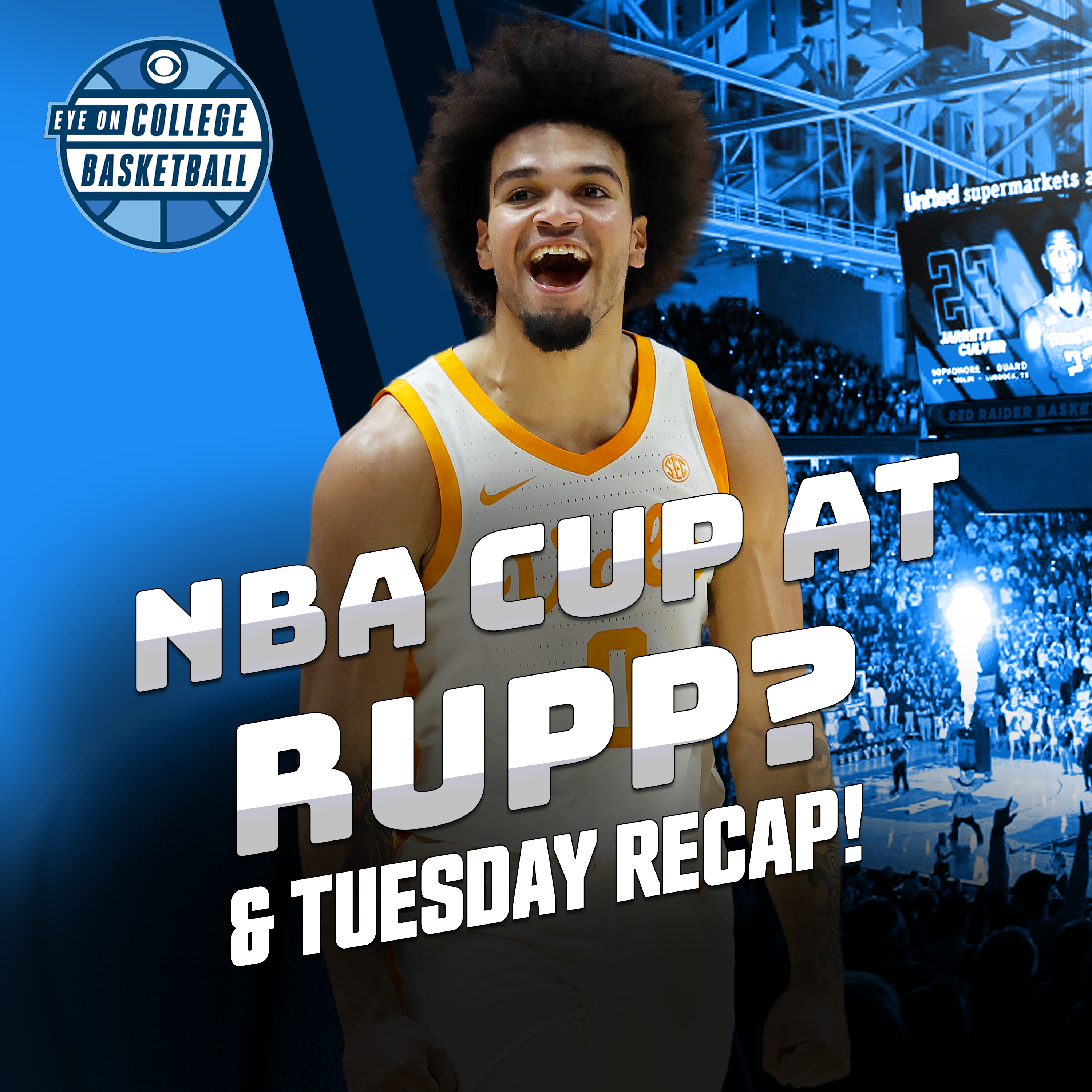 Our picks for best college arenas to host the NBA Cup; Mikel Brown Jr. hurt, Louisville falls @ Tennessee; how big is Boozer's lead for NPOY?