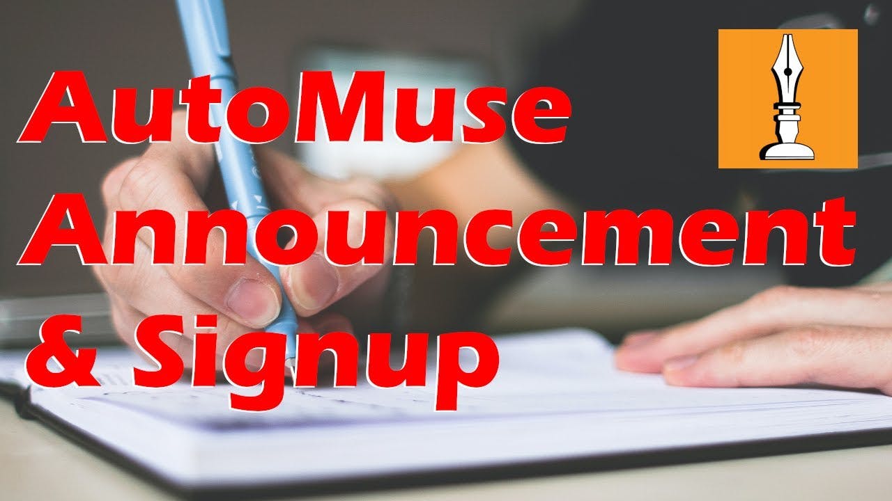 AutoMuse Announcement & Signup | Artificial Intelligence Masterclass