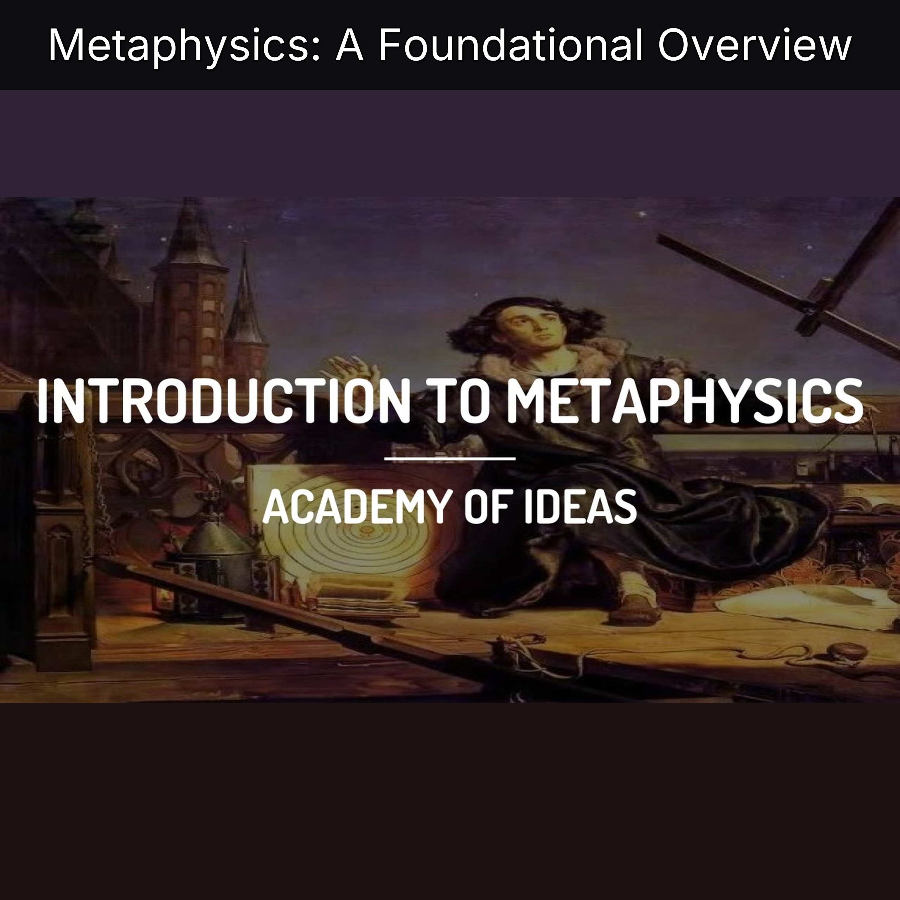 Metaphysics: A Foundational Overview episode artwork