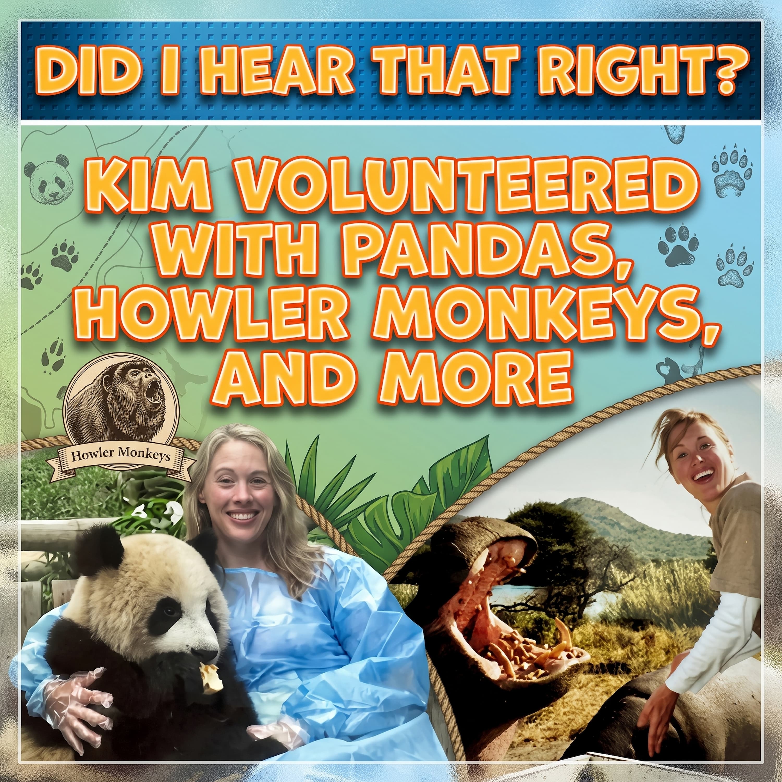 Kim volunteered with Pandas, Howler Monkeys, and more