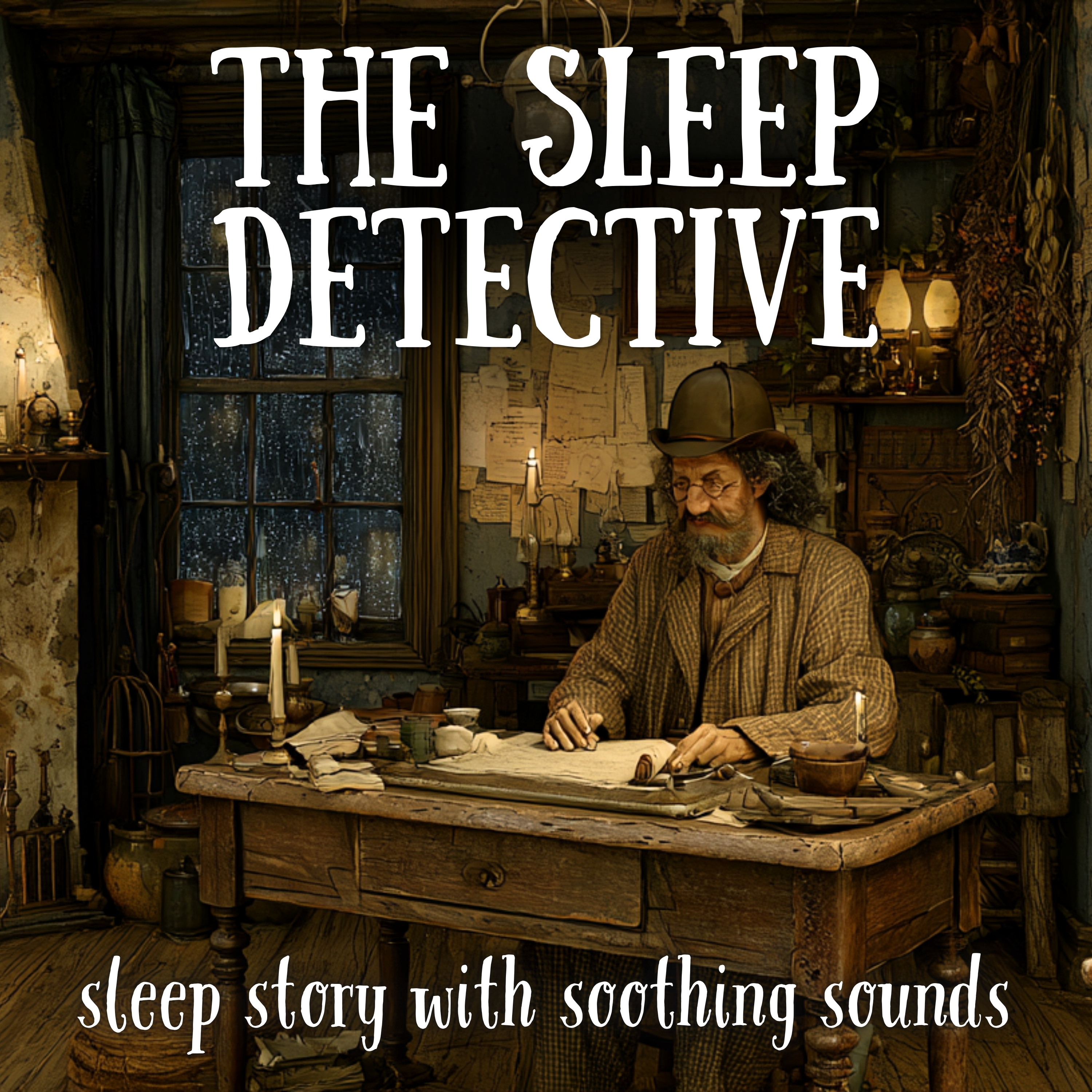 The Sleep Detective | Sleep Story with Rain & Crackling Fire Sounds episode artwork