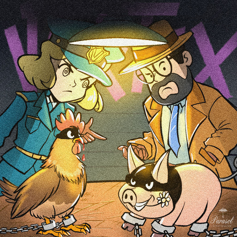 Vortex 71 - Animais do Crime 3: porcos vandalistas, galo de guarda e cão armado