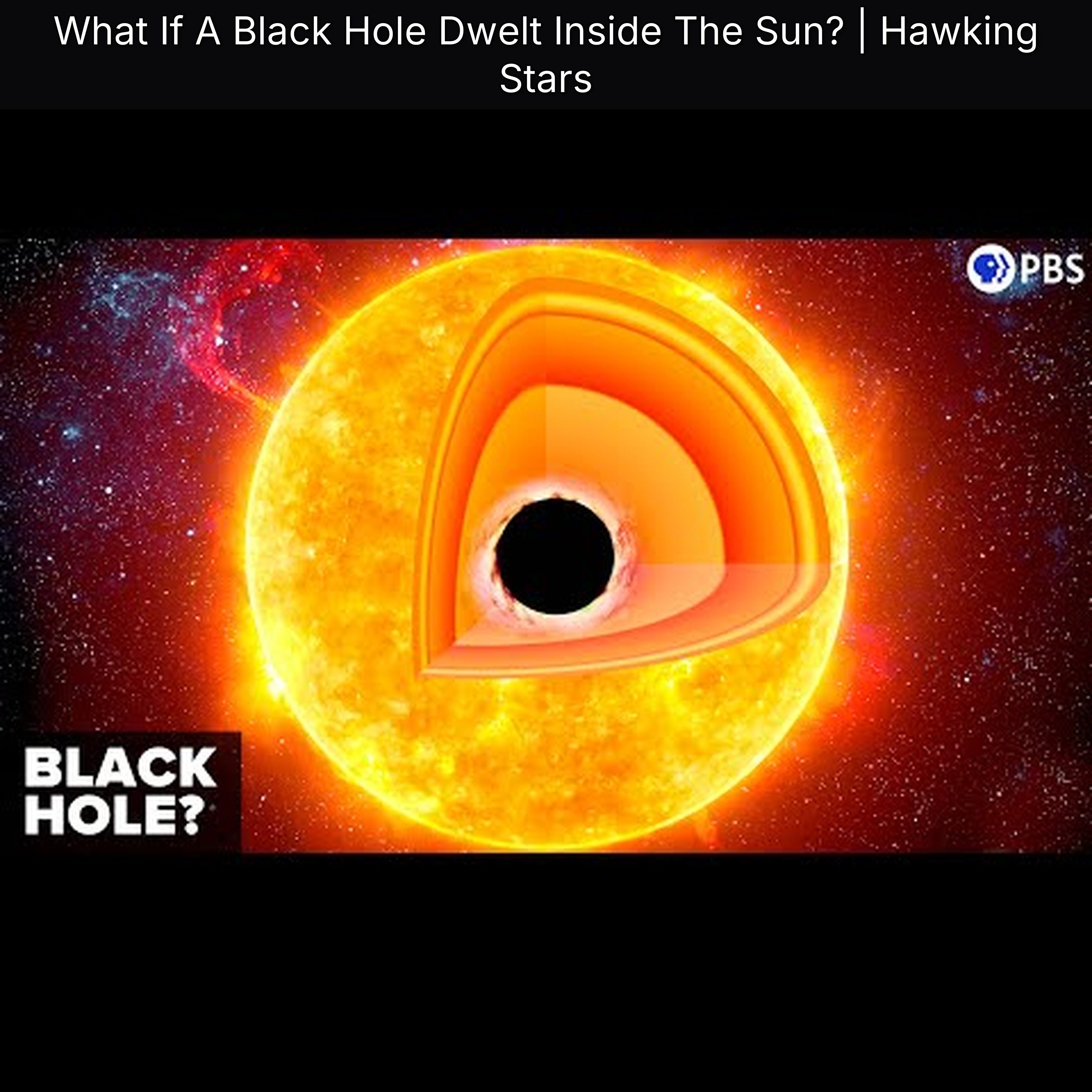 What If A Black Hole Dwelt Inside The Sun? | Hawking Stars