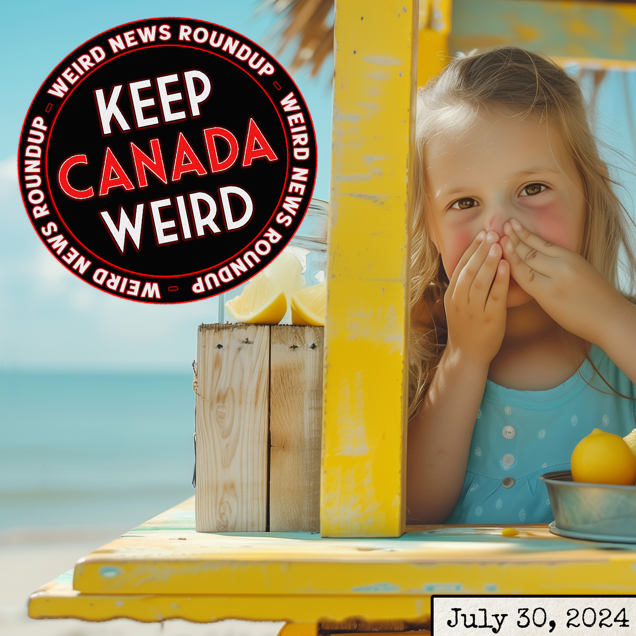 KEEP CANADA WEIRD - July 30, 2024 - lemonade stand, Taylor Swift Way, Wasaga beach poop