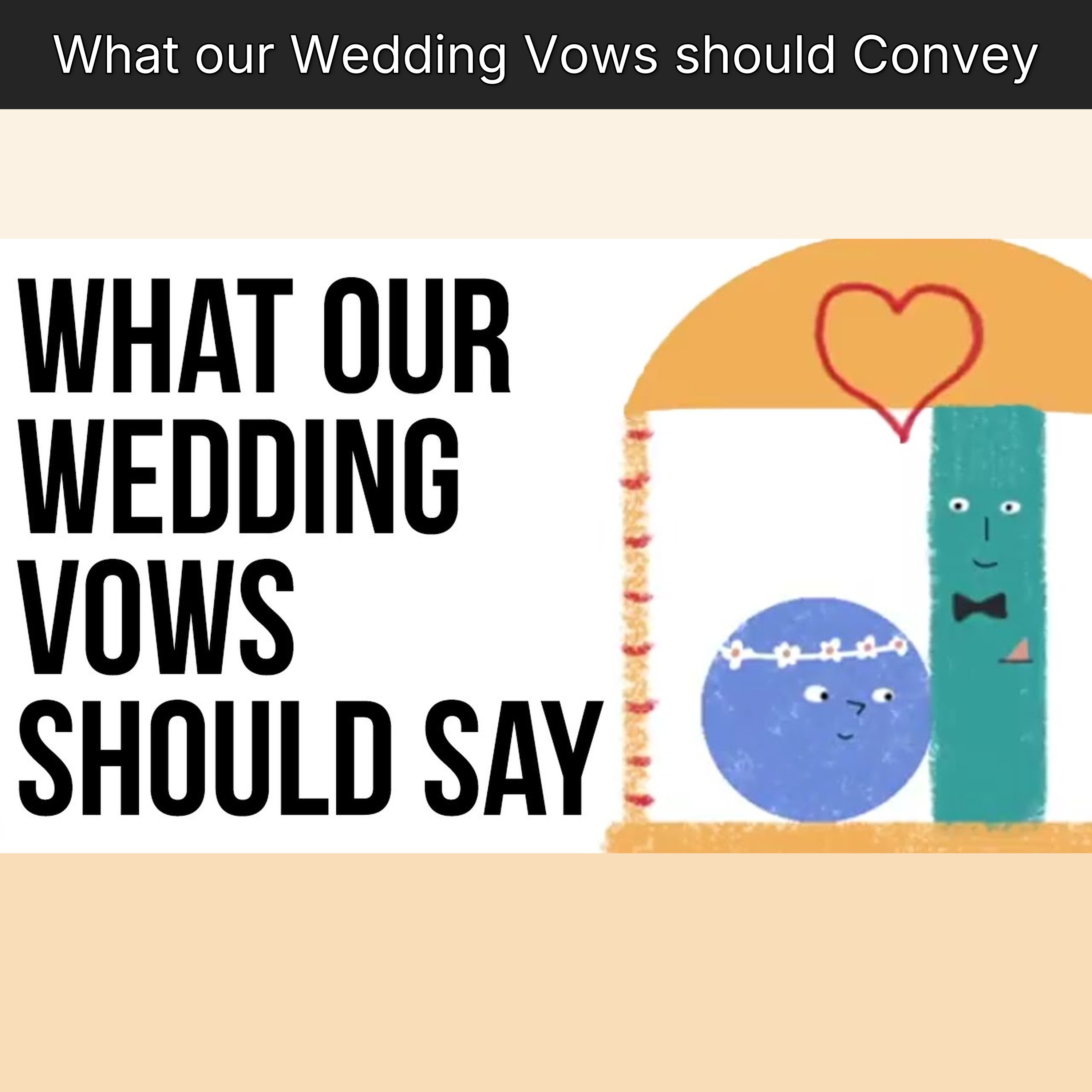What our Wedding Vows should Convey