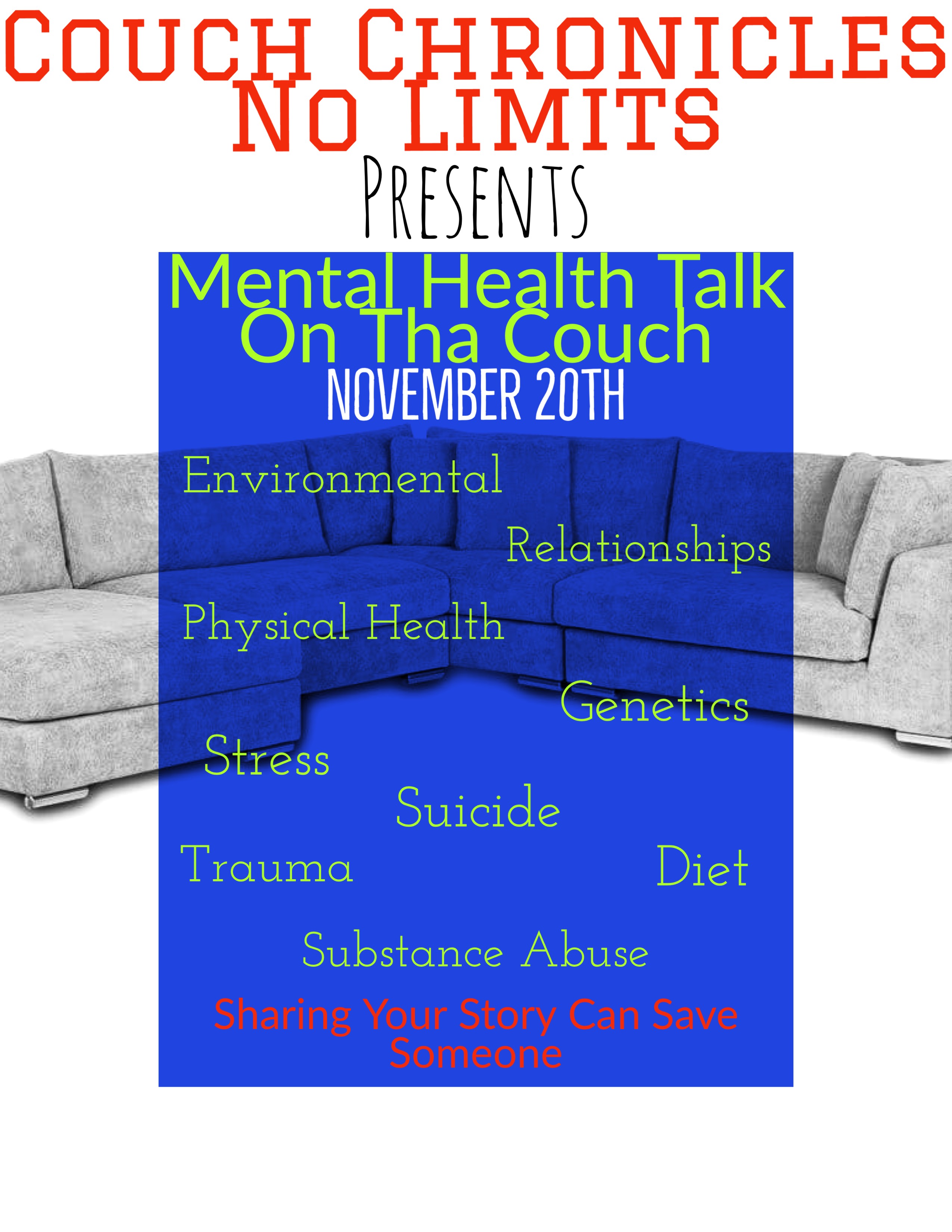 Couch Chronicles No Limits Mental Health Talk episode artwork