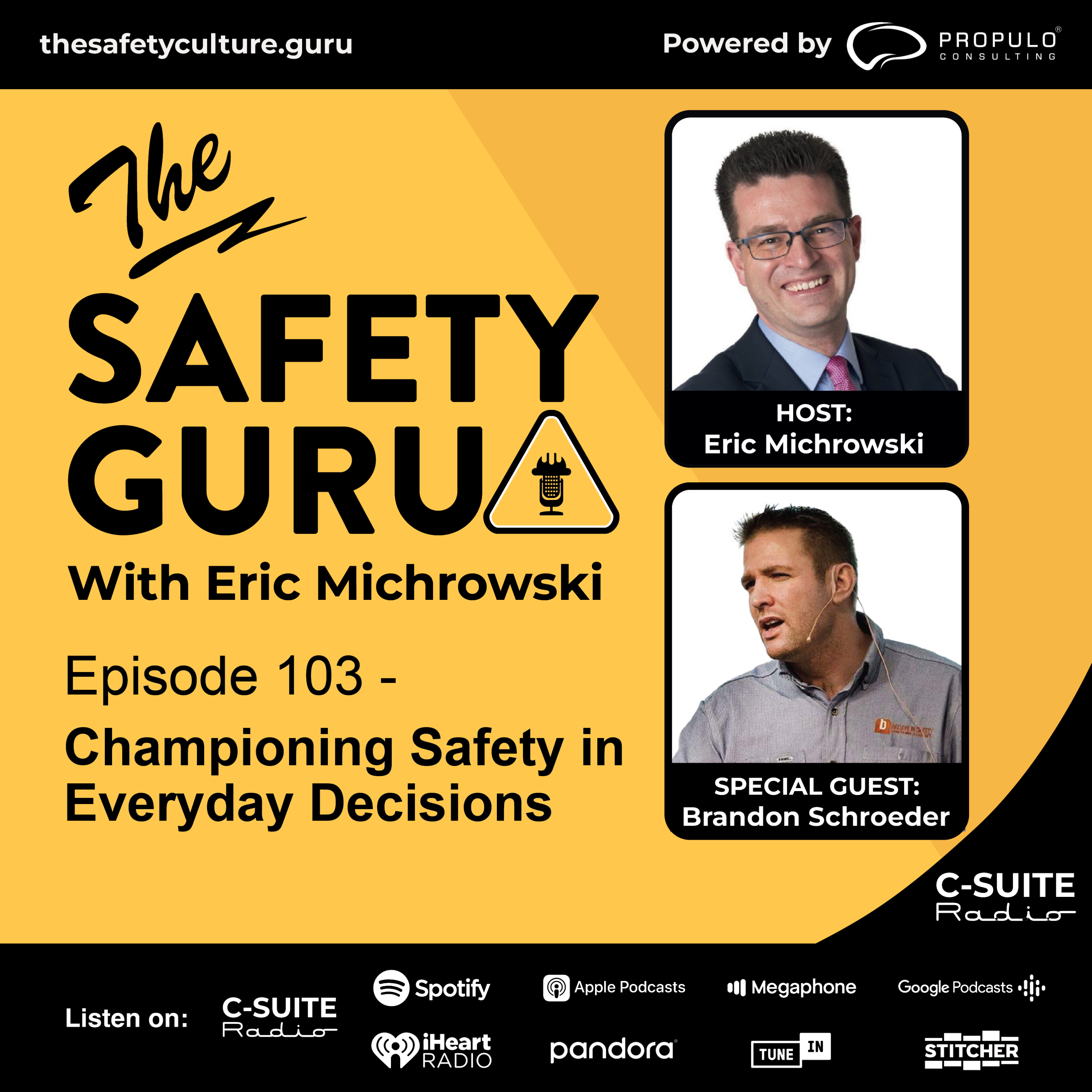 Episode 103 - Championing Safety in Everyday Decisions with Brandon Schroeder episode artwork